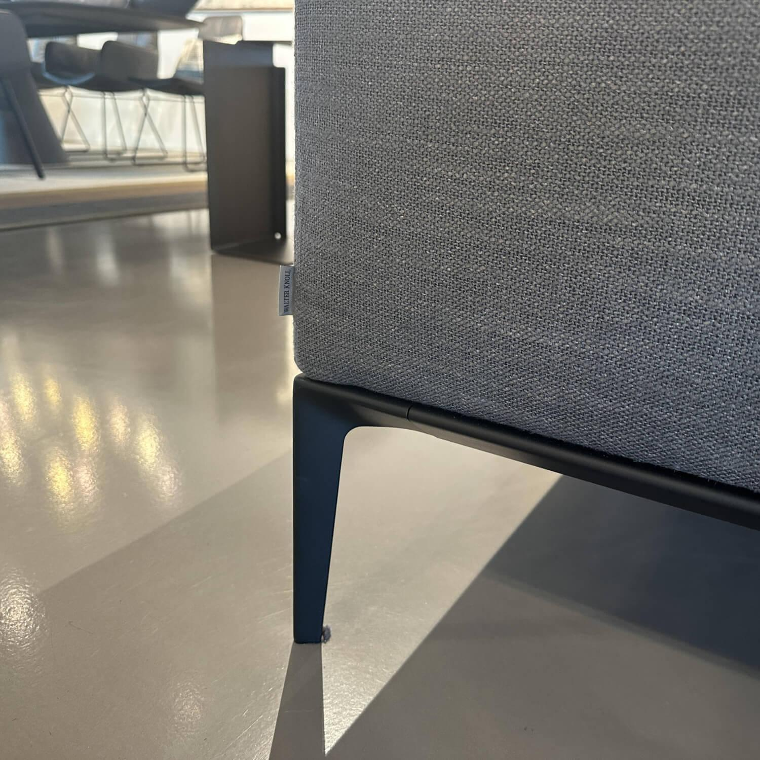 Walter Knoll - Ecksofa Jaan Living Stoff Bora 7748 Slate Grau Fuß Schwarz Matt Pulverbeschichtet Inklusive Kissen - 4