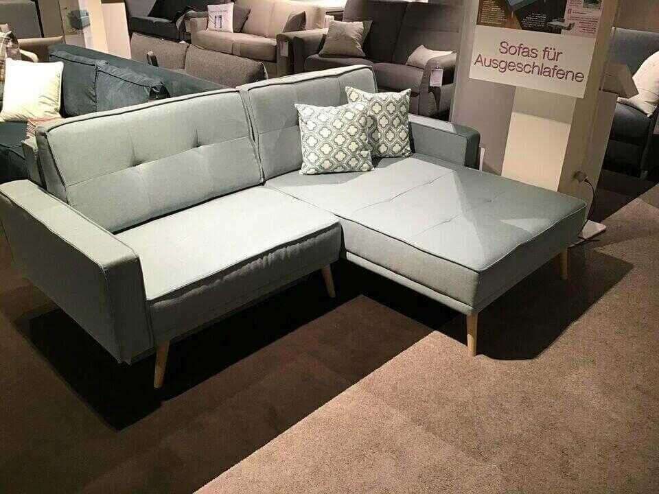 Restyl - Ecksofa Malmö Stoff 55-6474 Grau mit Schlaffunktion - 2
