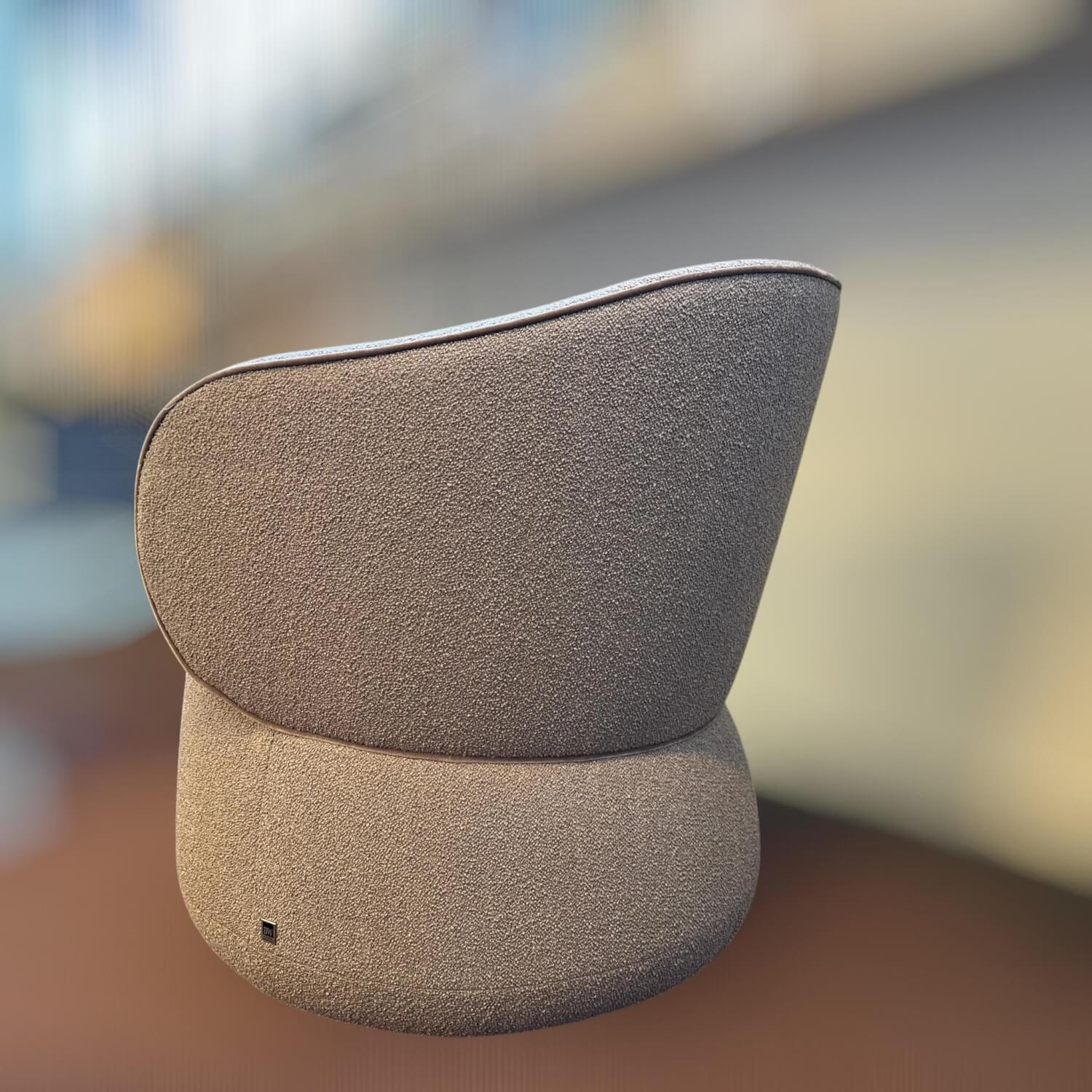 Bielefelder Werkstätten - Sessel Nimbo Stoff Queen BW1775-585 Beige Tellerfuß Schwarz Pulverbeschichtet Mit Drehfunktion - 8