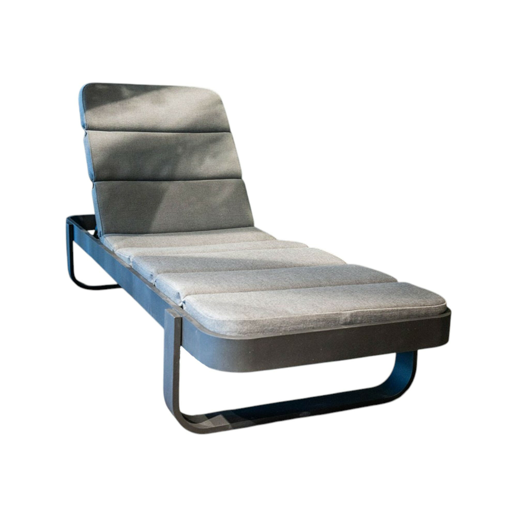 Cane Line - Outdoor Liege Cut AirTouch Grey Grau Gestell Aluminium Dark Grey Dunkelgrau Mit Verstellbarer Ruckenlehne - 1