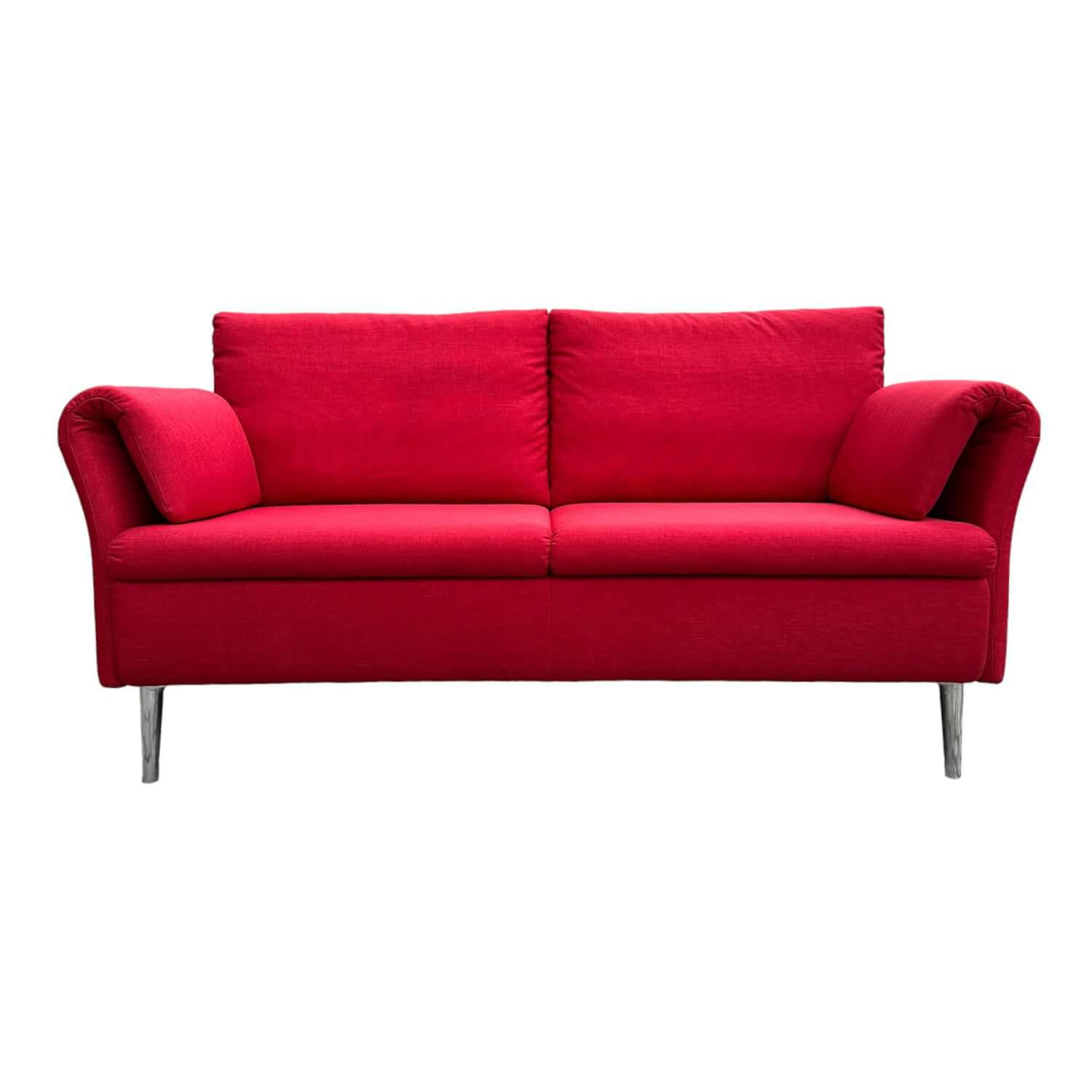 Sofa Spietz Bezug Stoff Diva Rot Füße Aluminium
