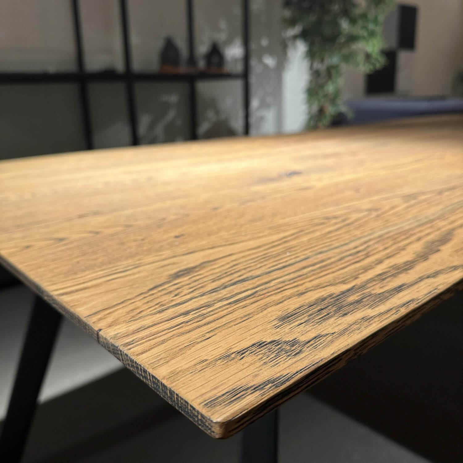 Nouvion - Esstisch Nouvio Platte Eiche 631 Füße Holz Schwarz - 8