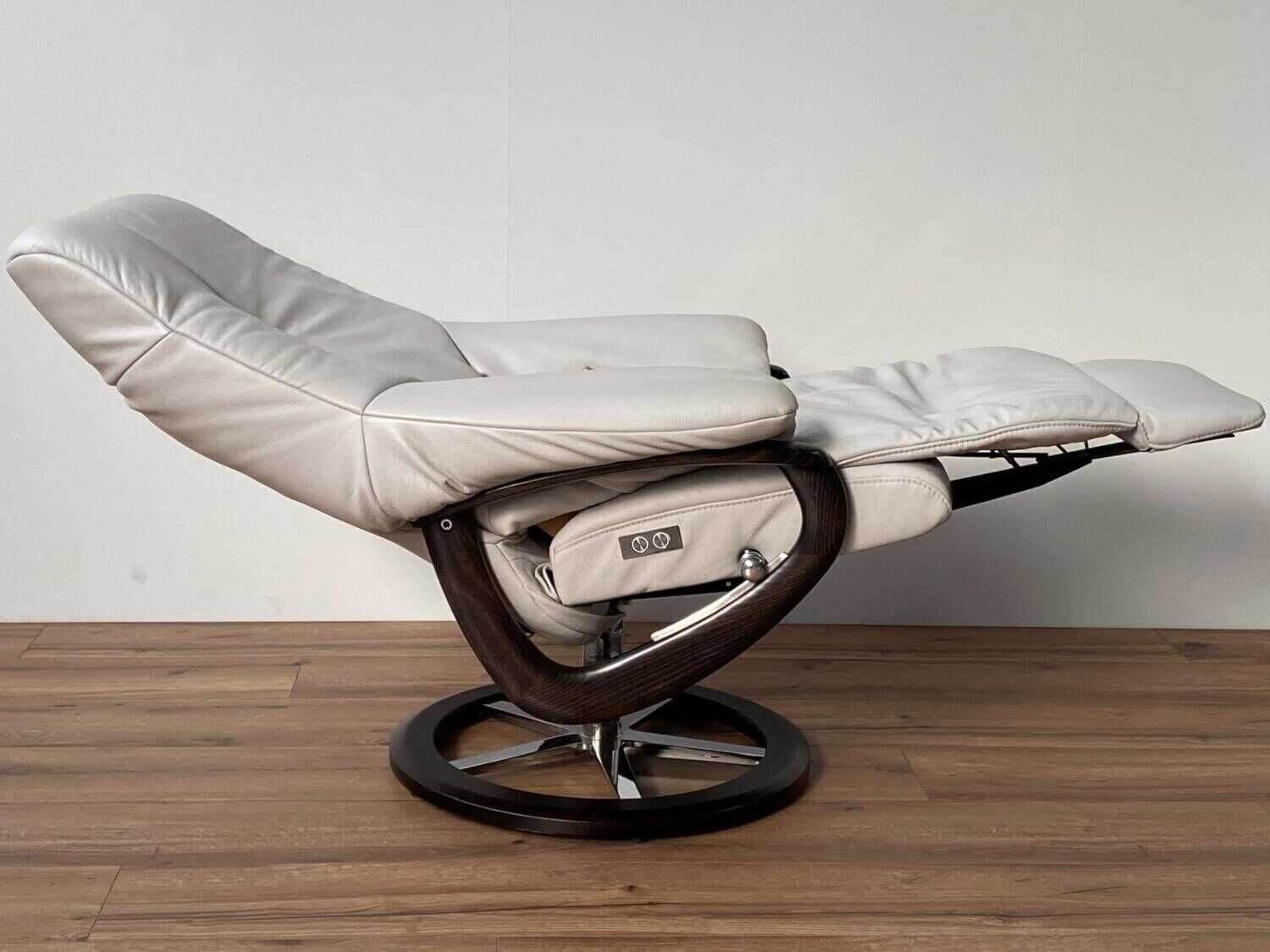 himolla - Relaxsessel 7629 27K EP 33 LL Leder Soft Farbe Eis Hellgrau Zerostress Funktion - 7