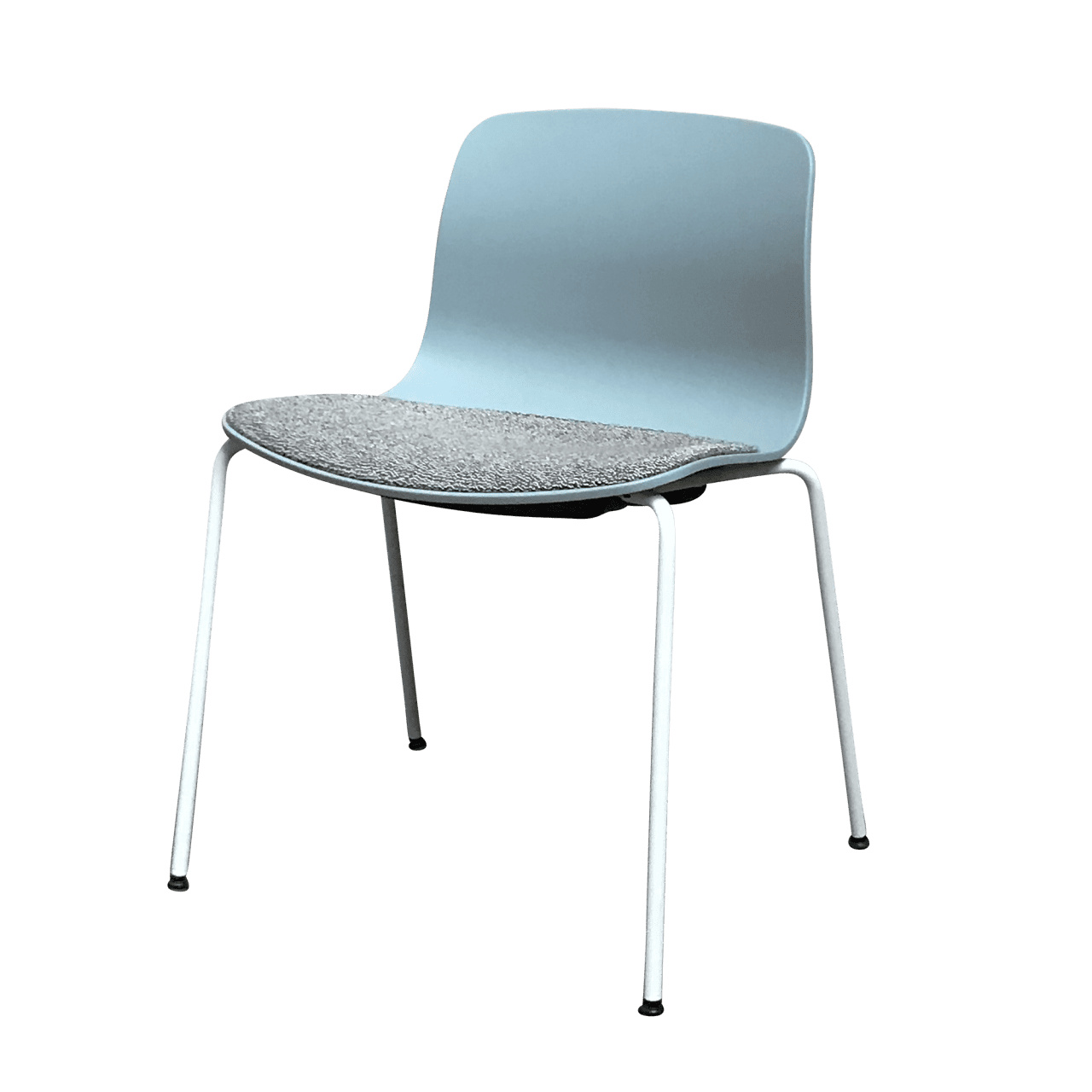  Stuhl About A Chair AAC 16 Grau Blau Untergestell Weiß