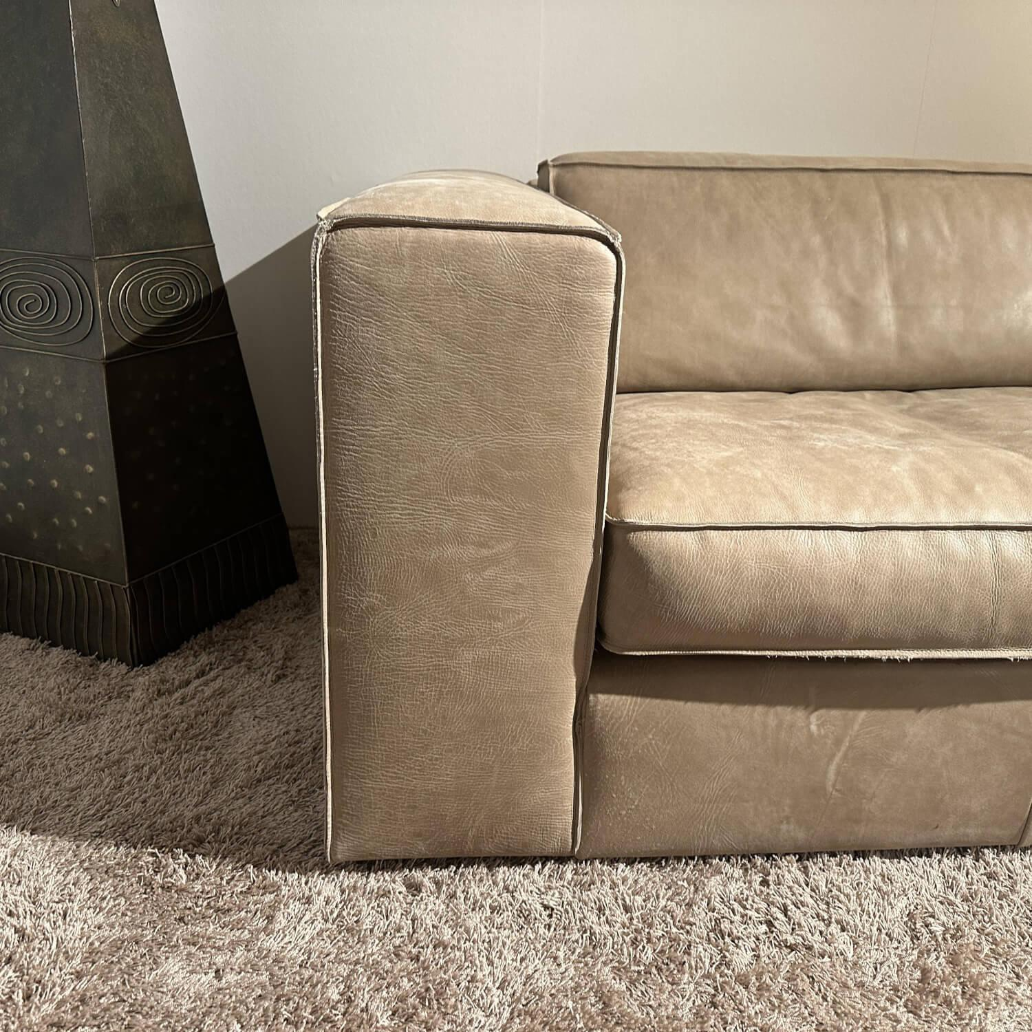 Het Anker - Ecksofa Sassari Leder S Africa Londra Braun Inklusive Rückenkissen - 3