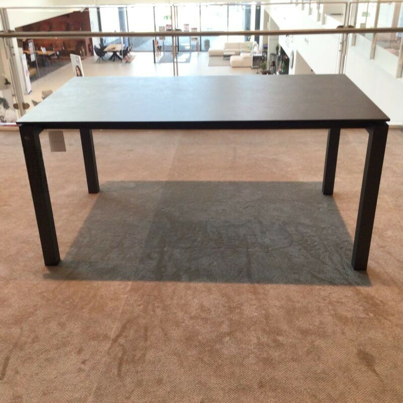Mobliberica - Esstisch Julia 535 Tischplatte Keramik  AC 670 Schwarz Metallgestell Schwarz Mit Auszugsplatte - 5