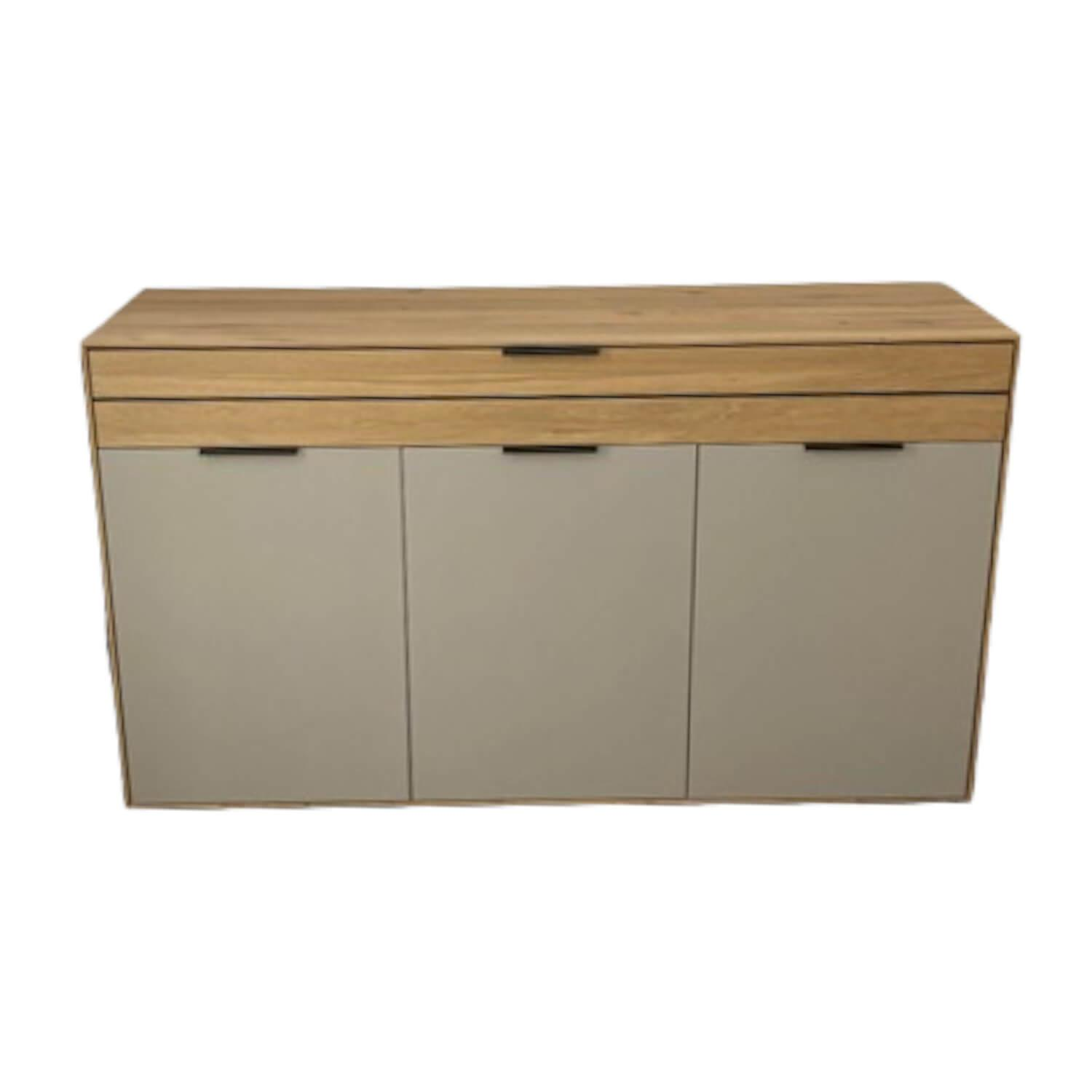 Natura - Sideboard Scottsdale Lack Samtgrau Grau Wildeiche Soft Gebürstet - 1