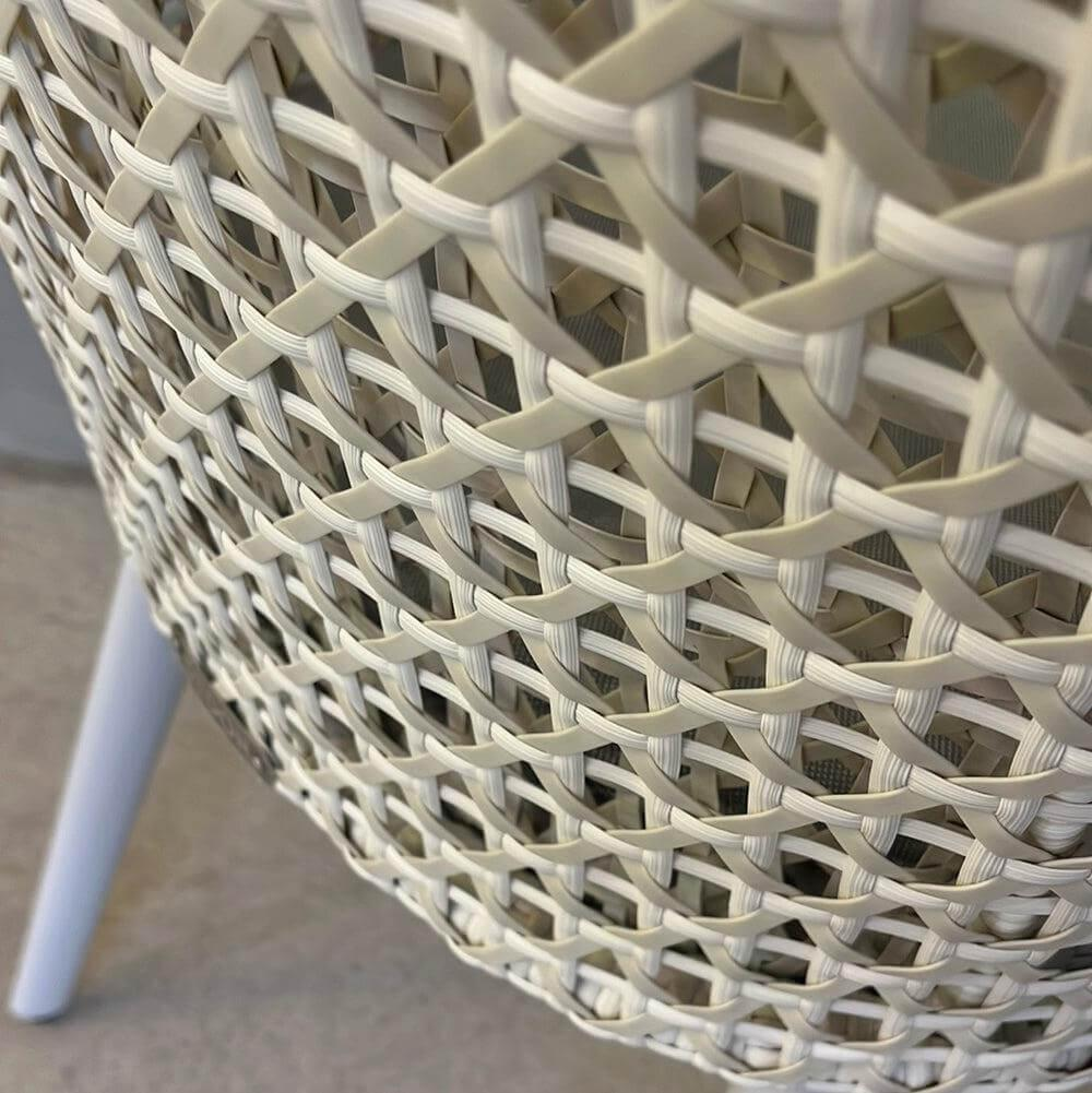 DEDON - Armlehnstuhl Mbrace Geflecht Sea Salt Beige Gestell Aluminium Lipari Beige - 4