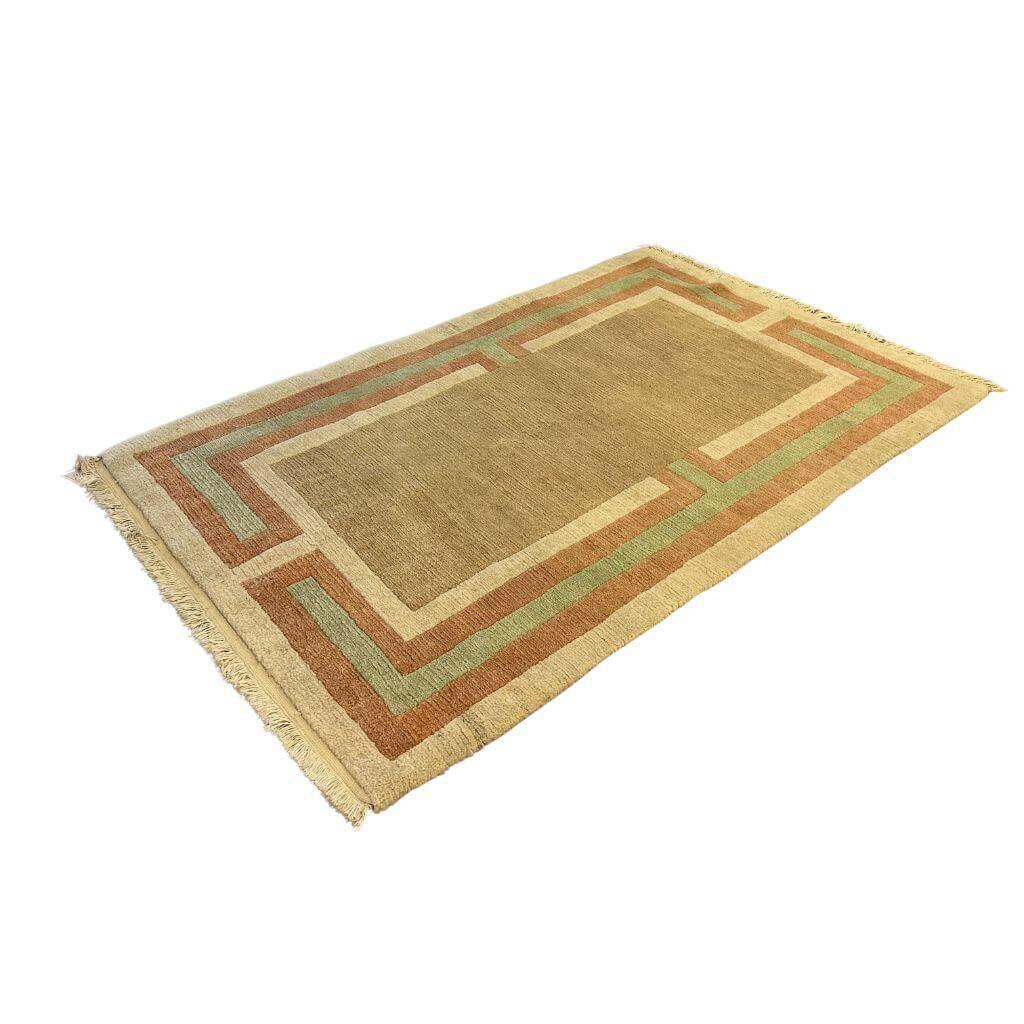 Eigene Herstellung - Teppich Brücke-Nepal 183x122 cm Schurwolle Beige Grün Rot - 2