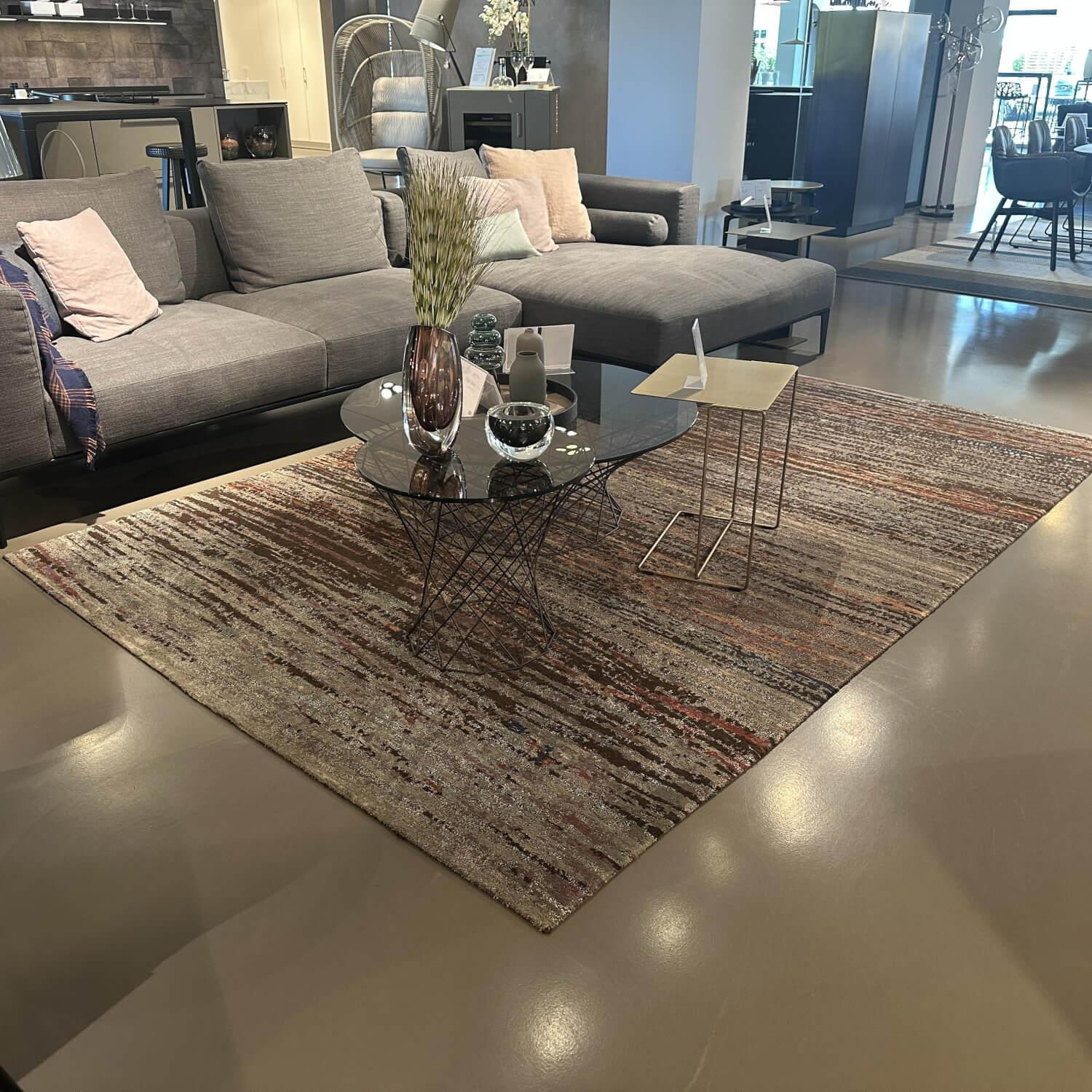 Walter Knoll - Teppich 200x300 Legends Of Carpets Kina Wolle Seide Brennnessel Rot Grau Braun 200x300 - 2