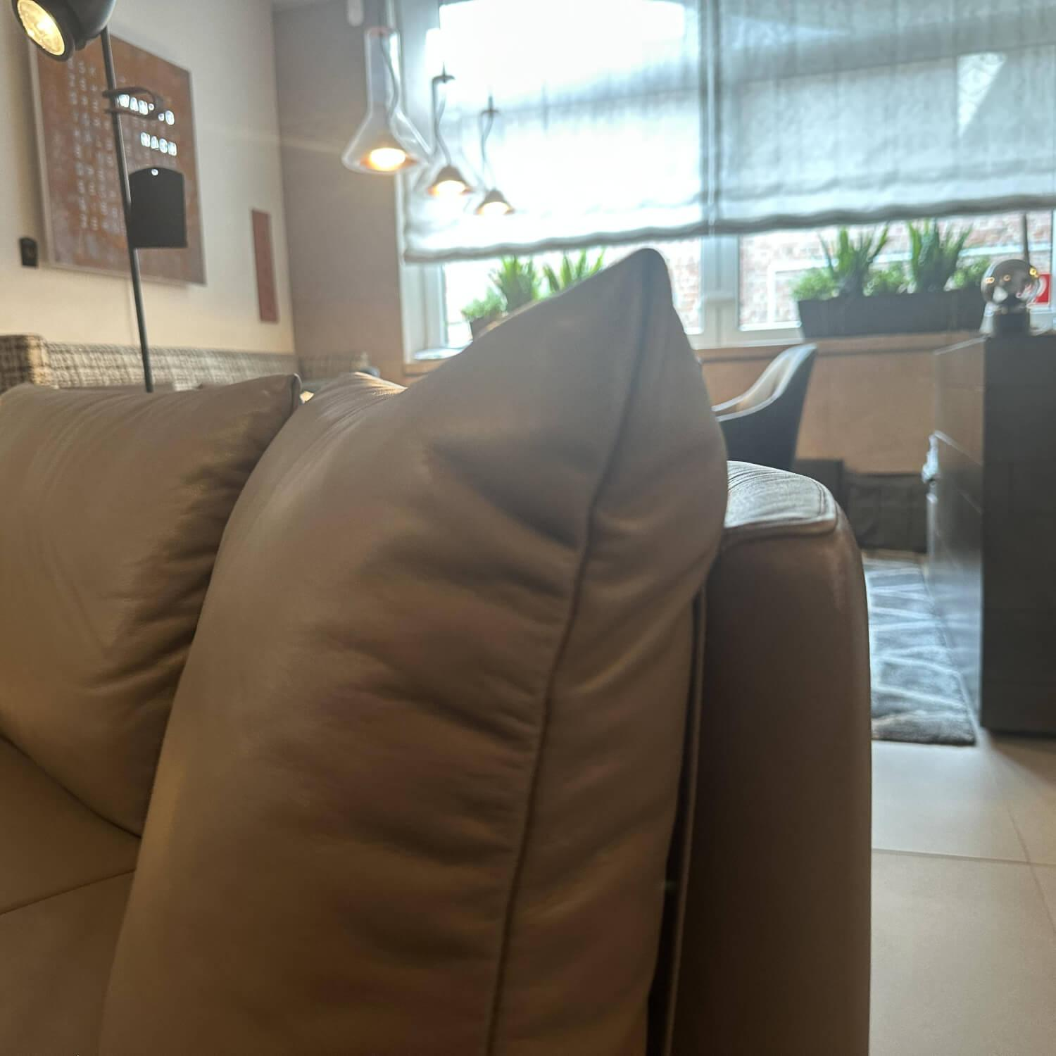 De Sede - Sofa DS 167 129 Leder Touch Taupe Grau Füße Edelstahl Inklusive Kissen - 8