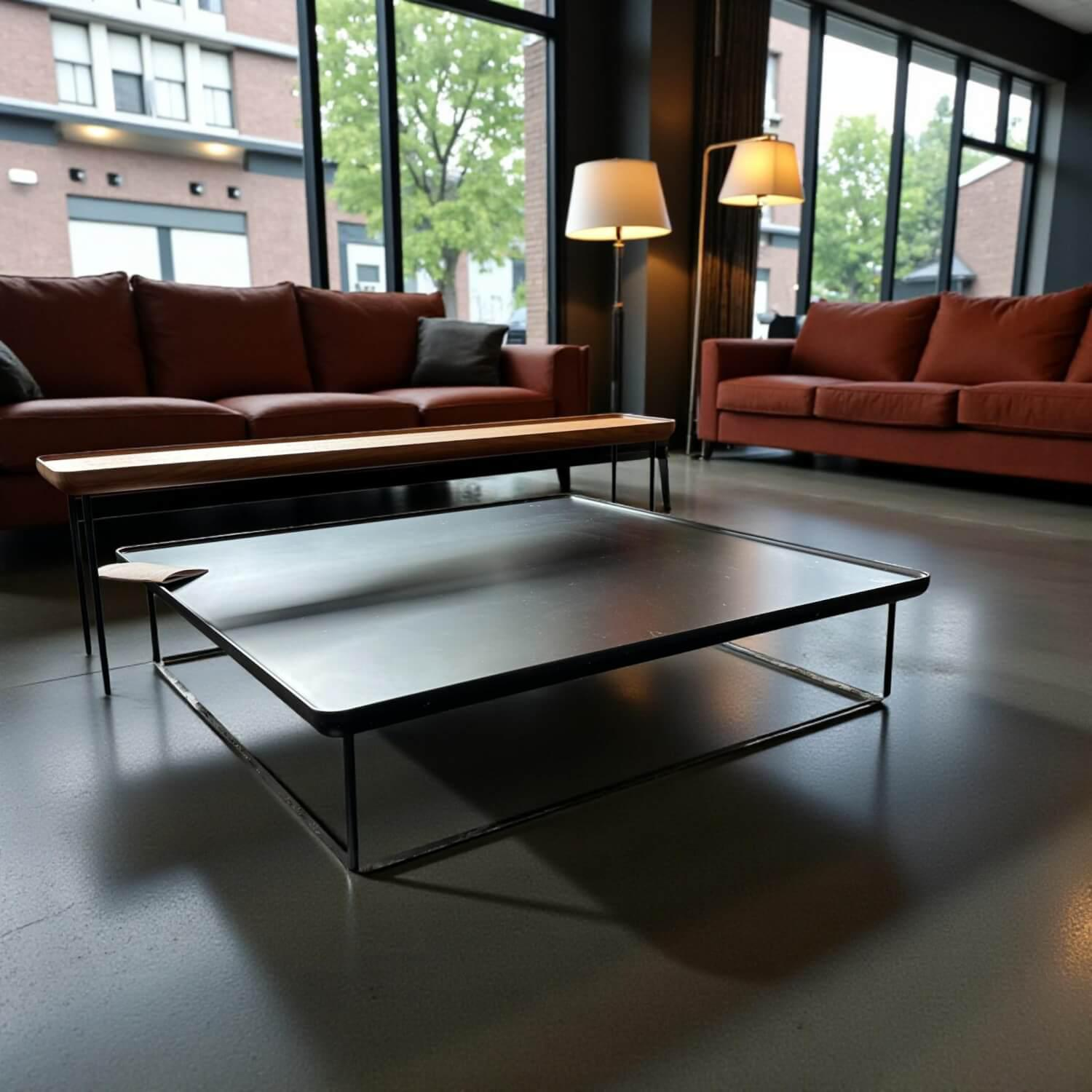 Cassina - 2er-Set Beistelltisch Torei Platte Amerikanischer Nussbaum Und Marmor Marquina Schwarz Gestell Metall Schwarz - 6