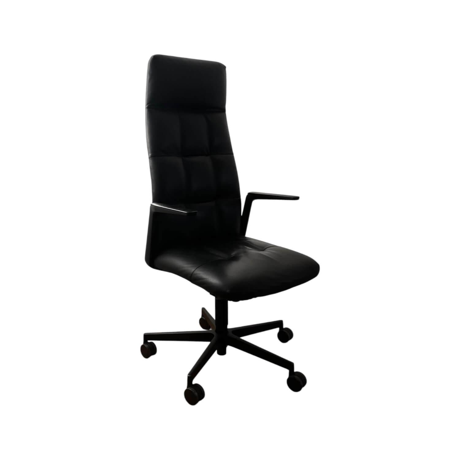 Walter Knoll - Drehstuhl Leadchair Management Soft 2055 Leder Congress 251 Schwarz Gestell Metall Schwarz Matt - 1