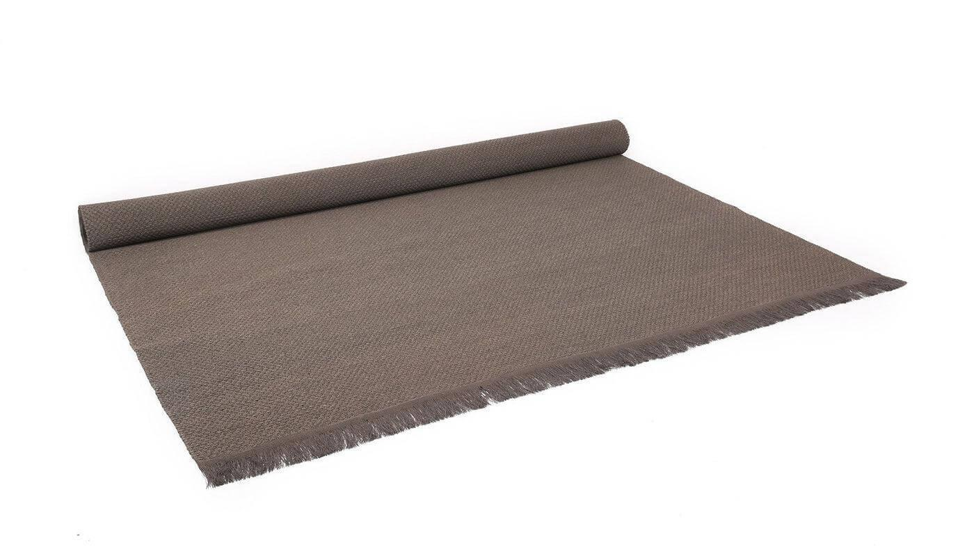 Fischer Möbel - Outdoor Teppich Polypropylengewebe Handgeflochten Mocha Braun 200x300 - 1