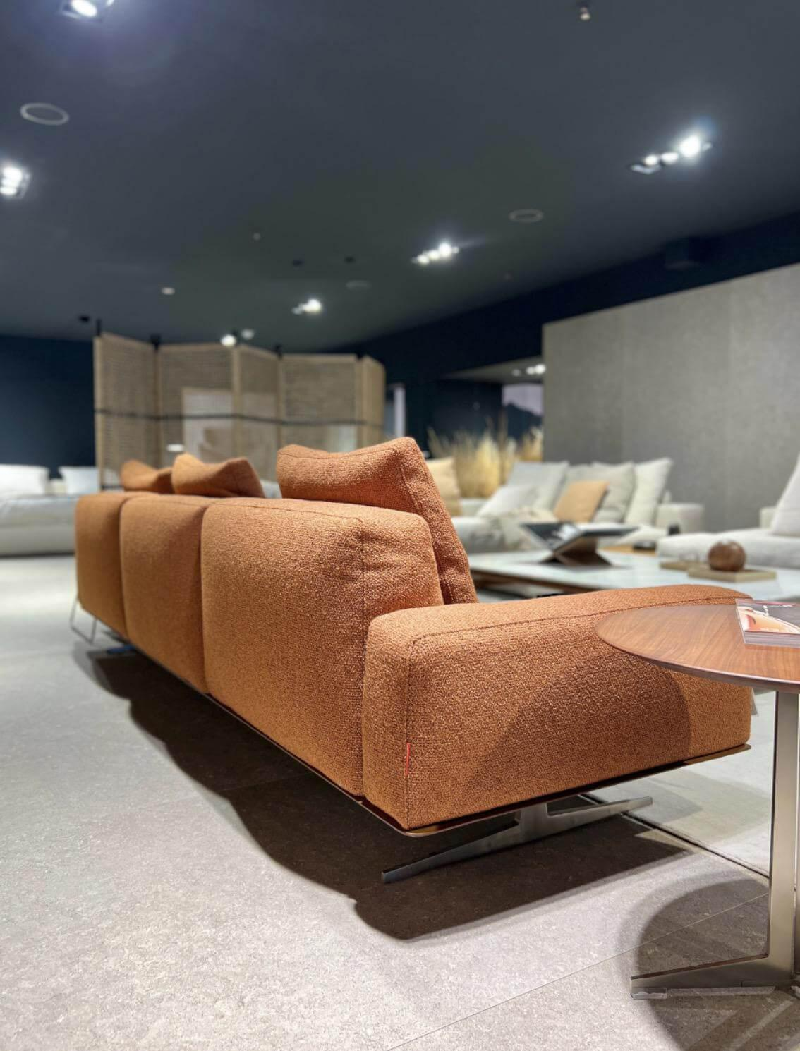 Flexform - Sofa Soft Dream Stoff Elettra Extra N207 Metallgestell Kernleder Bezogen Gestell Metall Satiniert - 6