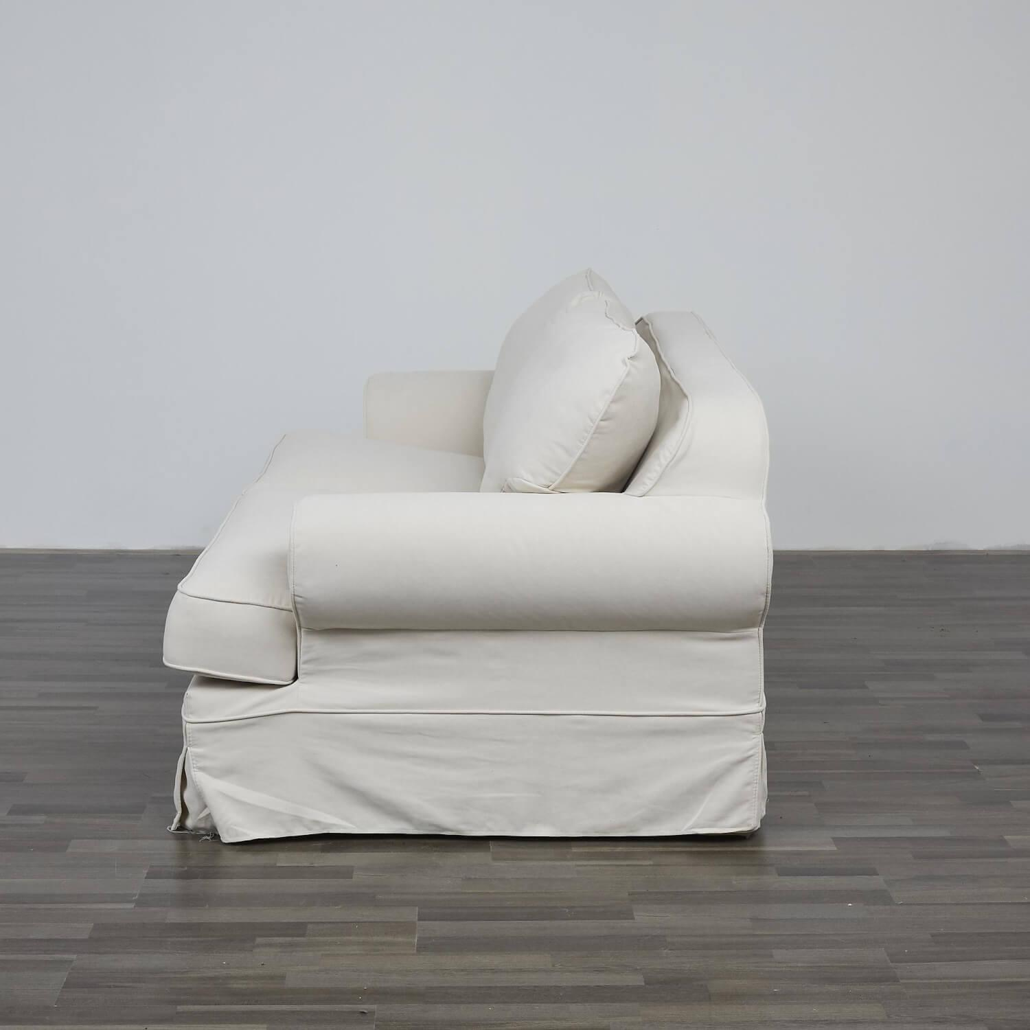 Max Winzer - Sofa Fabric Cream White Frame Wood Feet Covered with Fabric - 2