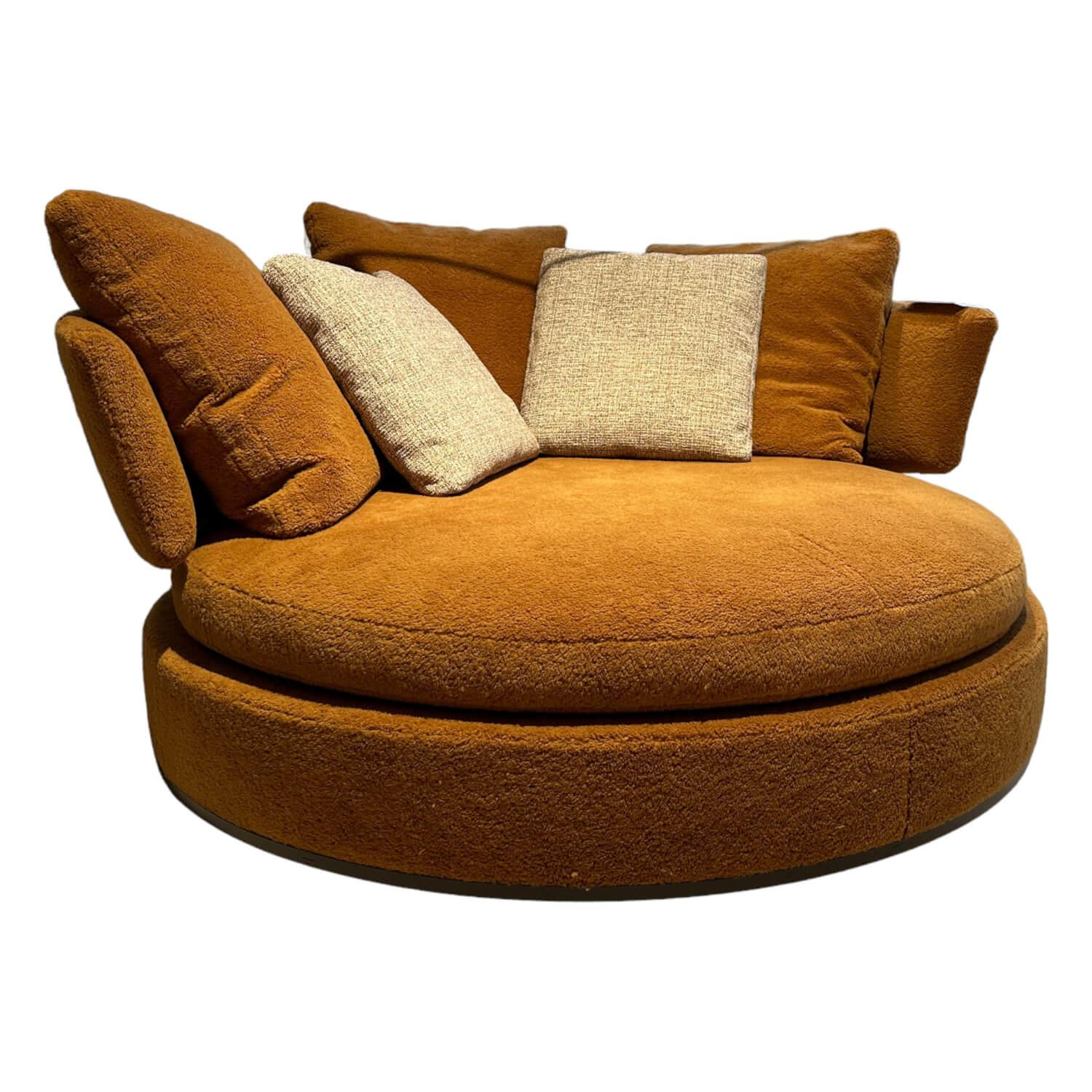 B&B Italia - Sofa Maxalto Amoneus Stoff Velour Milo Tabak Braun Gestell Graphit mit 5 Kissen - 1