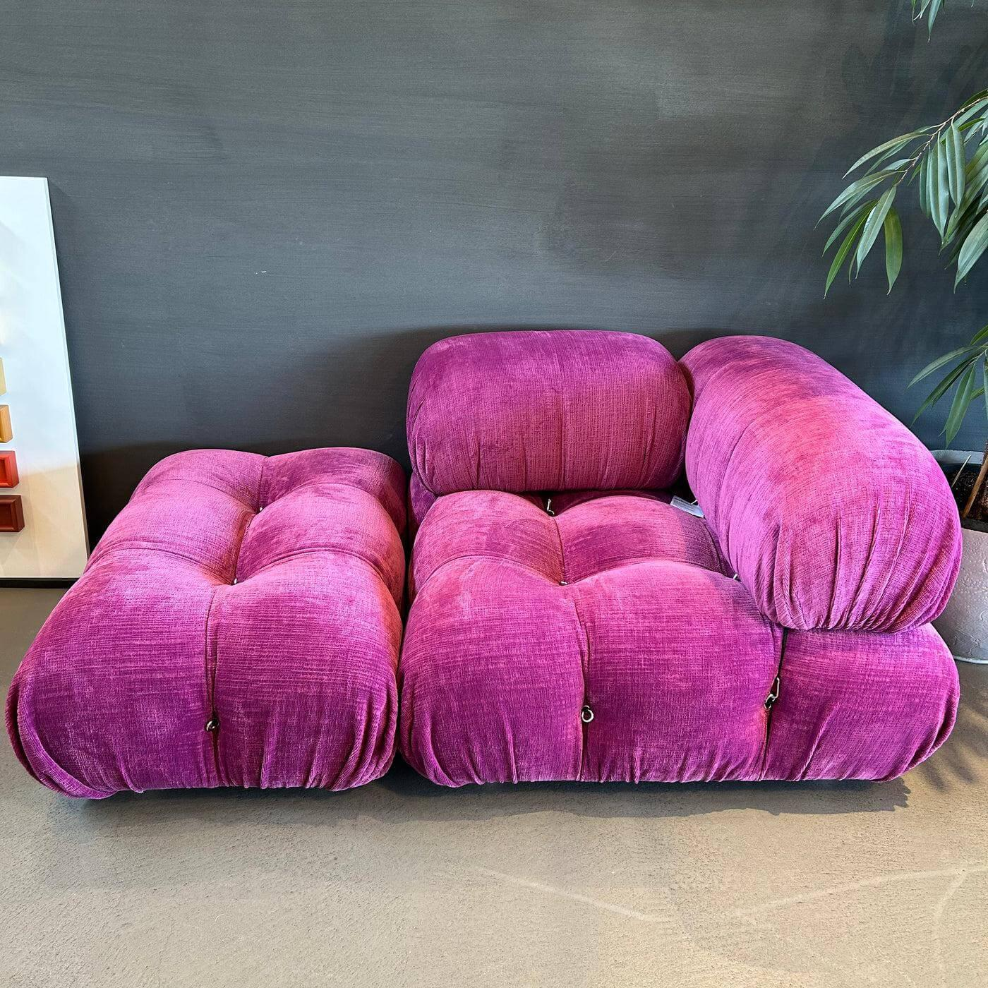 B&B Italia - Sessel CamaLeonda Stoff Chenille Pink Inklusive Hocker - 3