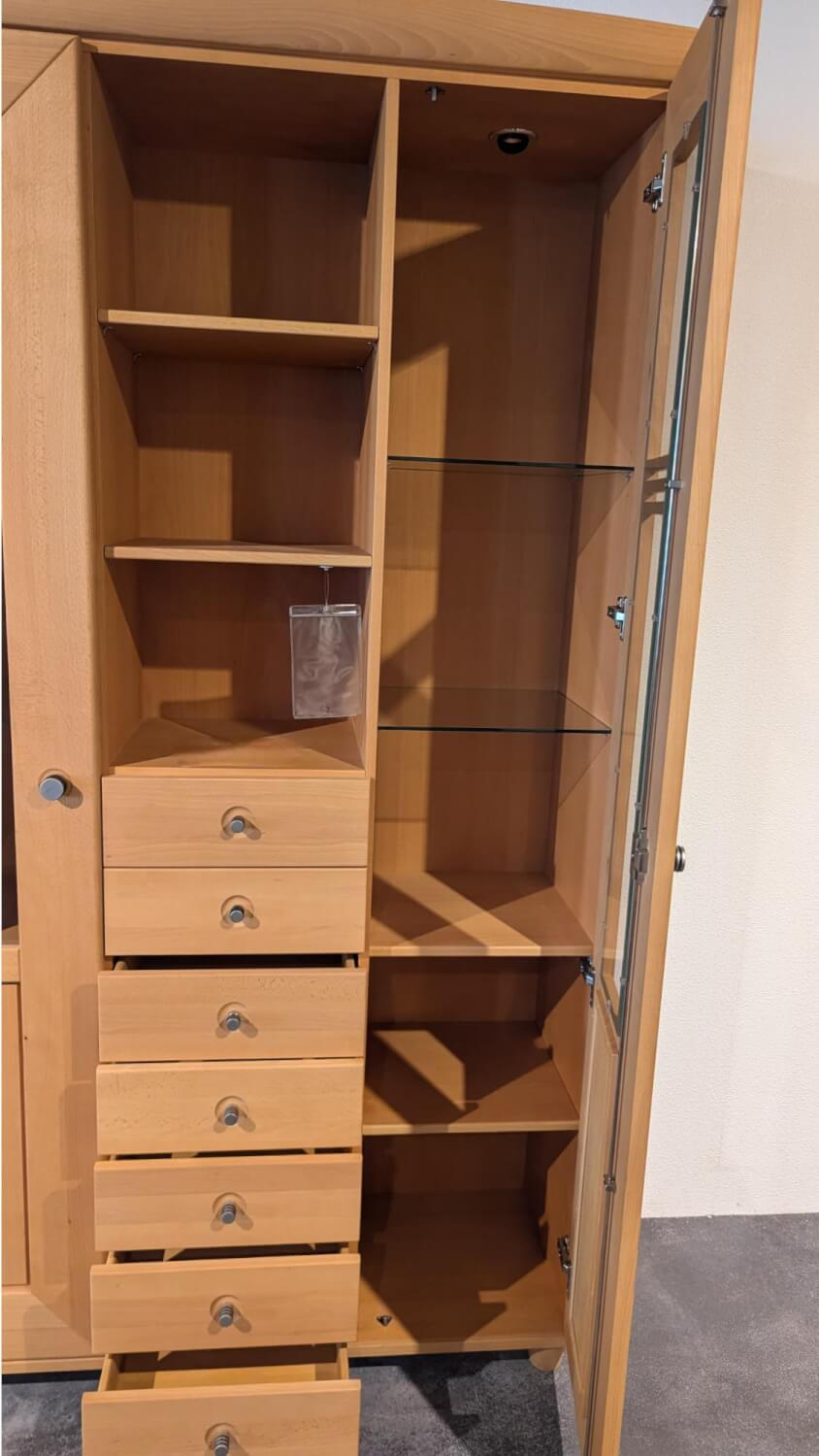 Klose Kollektion - Vitrine 474545 Buche Geölt Türen Glas - 5