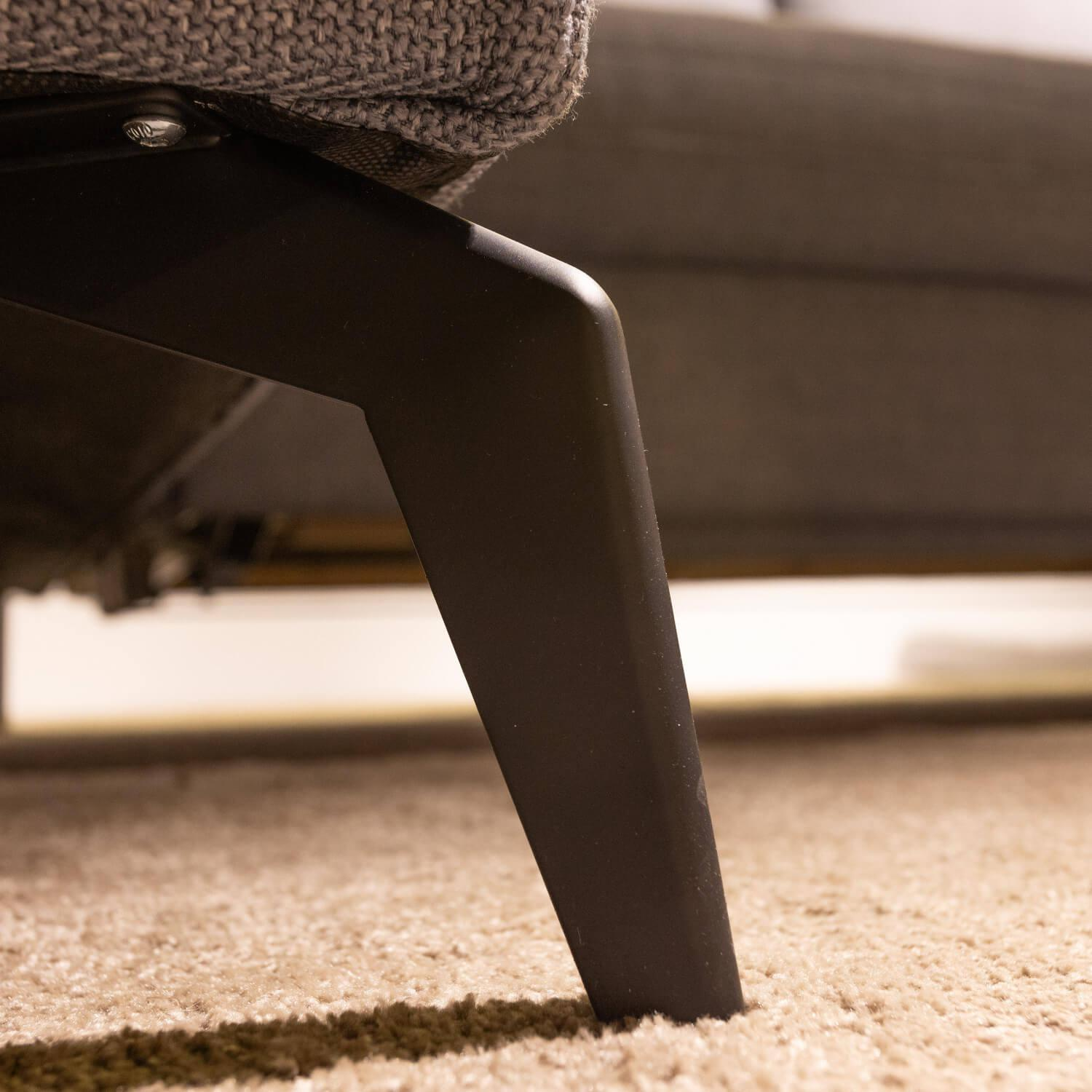 Sit & More - Polstergruppe Morris Stoff Garett Stone 20 Basic Grau Metallfuß Schwarz Matt Inklusive Kissen - 3