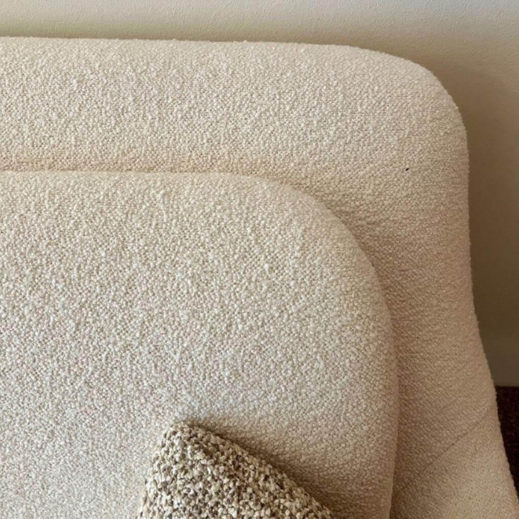 Bielefelder Werkstätten - Sofa Grace Stoff Queen 1775-171 Weiß Füße Wengefarbig Braun Gebeizt Inkl. Dekokissen - 3