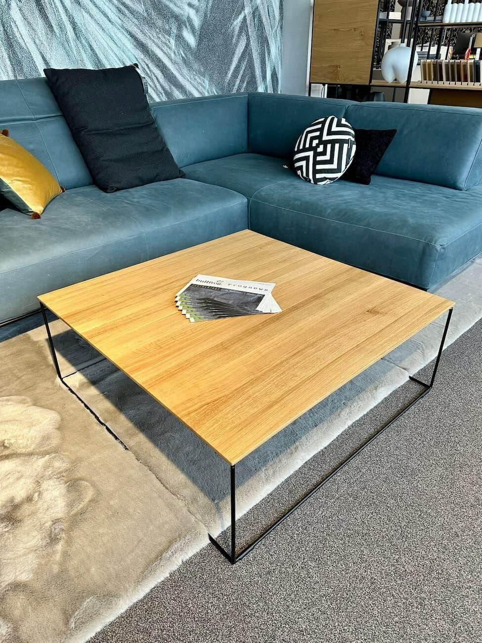 Bullfrog - Couchtisch Nico T30 Platte Massivholz Eiche Geölt Gestell Stahl Schwarz Pulverbeschichtet - 2