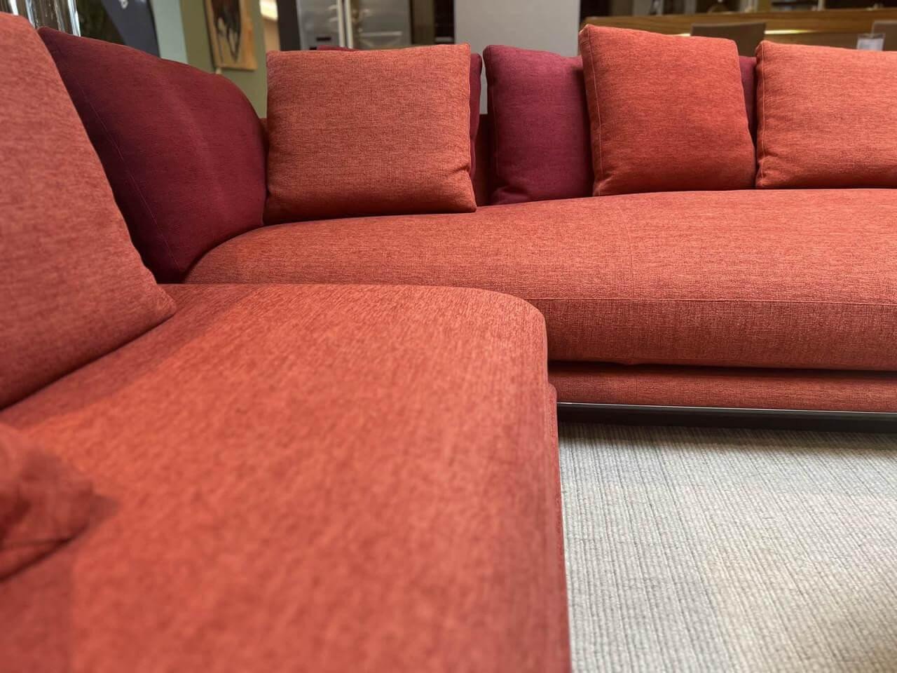 B&B Italia - Ecksofa Noonu 14914 Stoff Safran Gestell Schwarz Verchromt Lackiert - 6