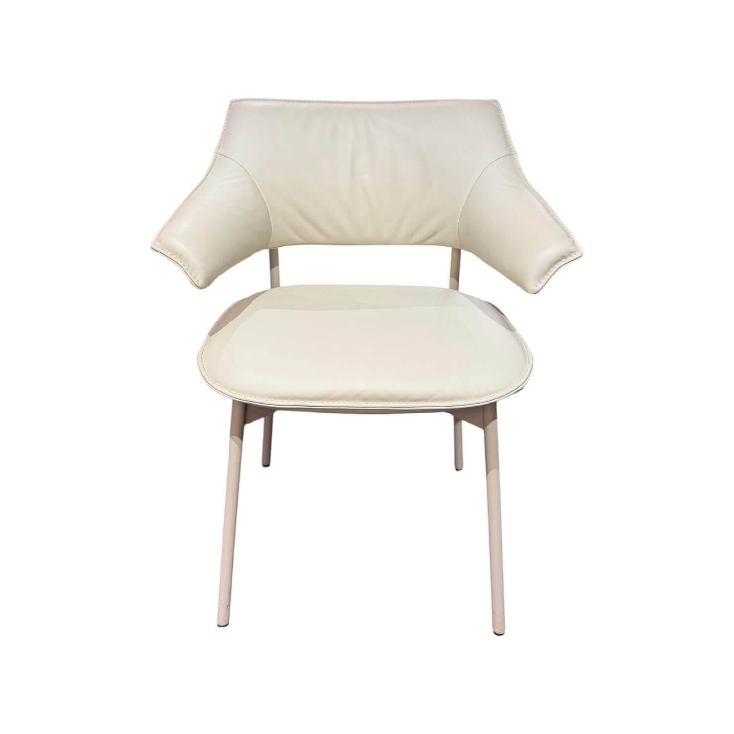 himolla - Armlehnstuhl Dining 1471 Leder 27 Longlife Mimosa Fragrance Beige Gestell Metall Beige Pulverbeschichtet - 1