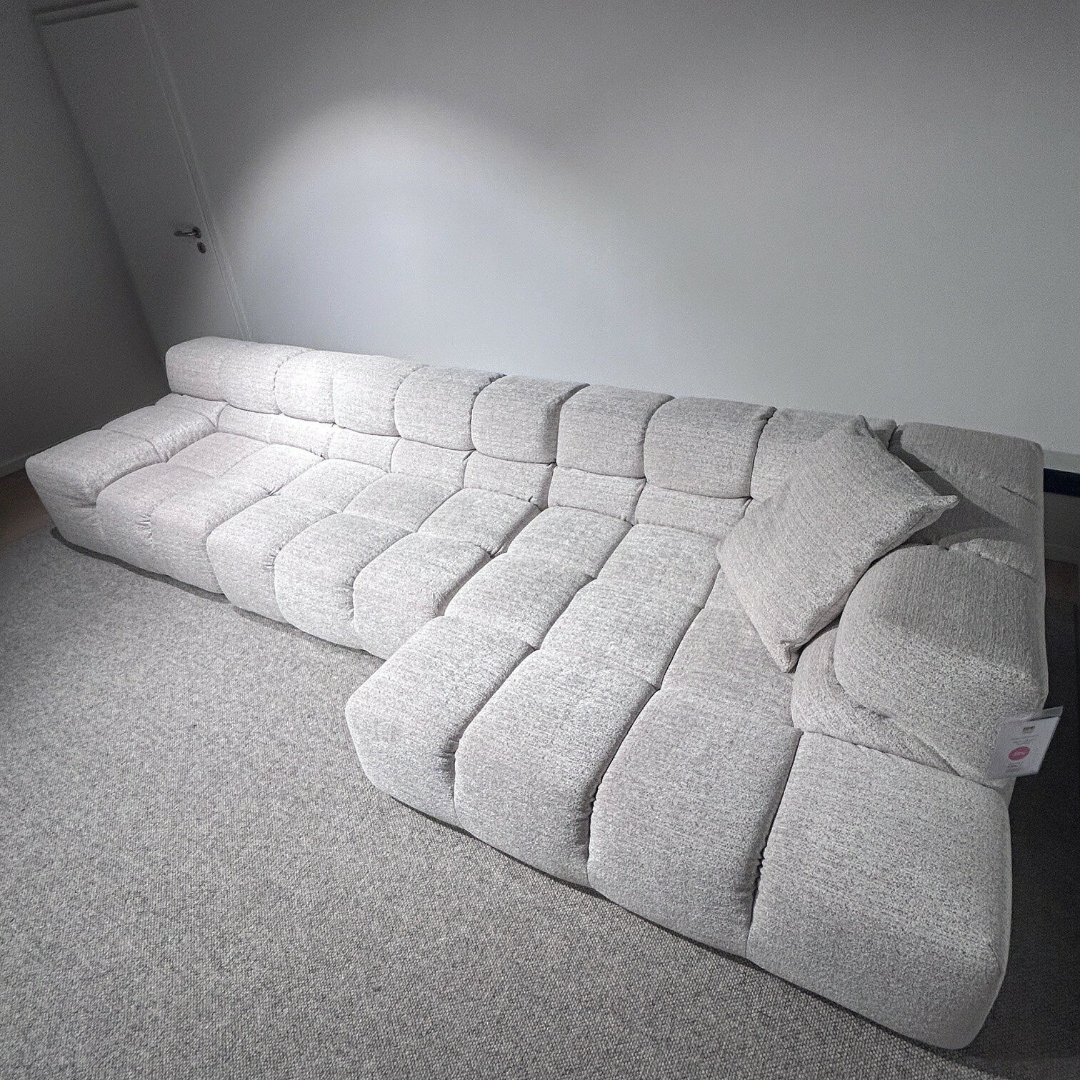 B&B Italia - Ecksofa Tufty Time Stoff Elettra 2492 102 Bastfarben Grau Füße Schwarz - 7