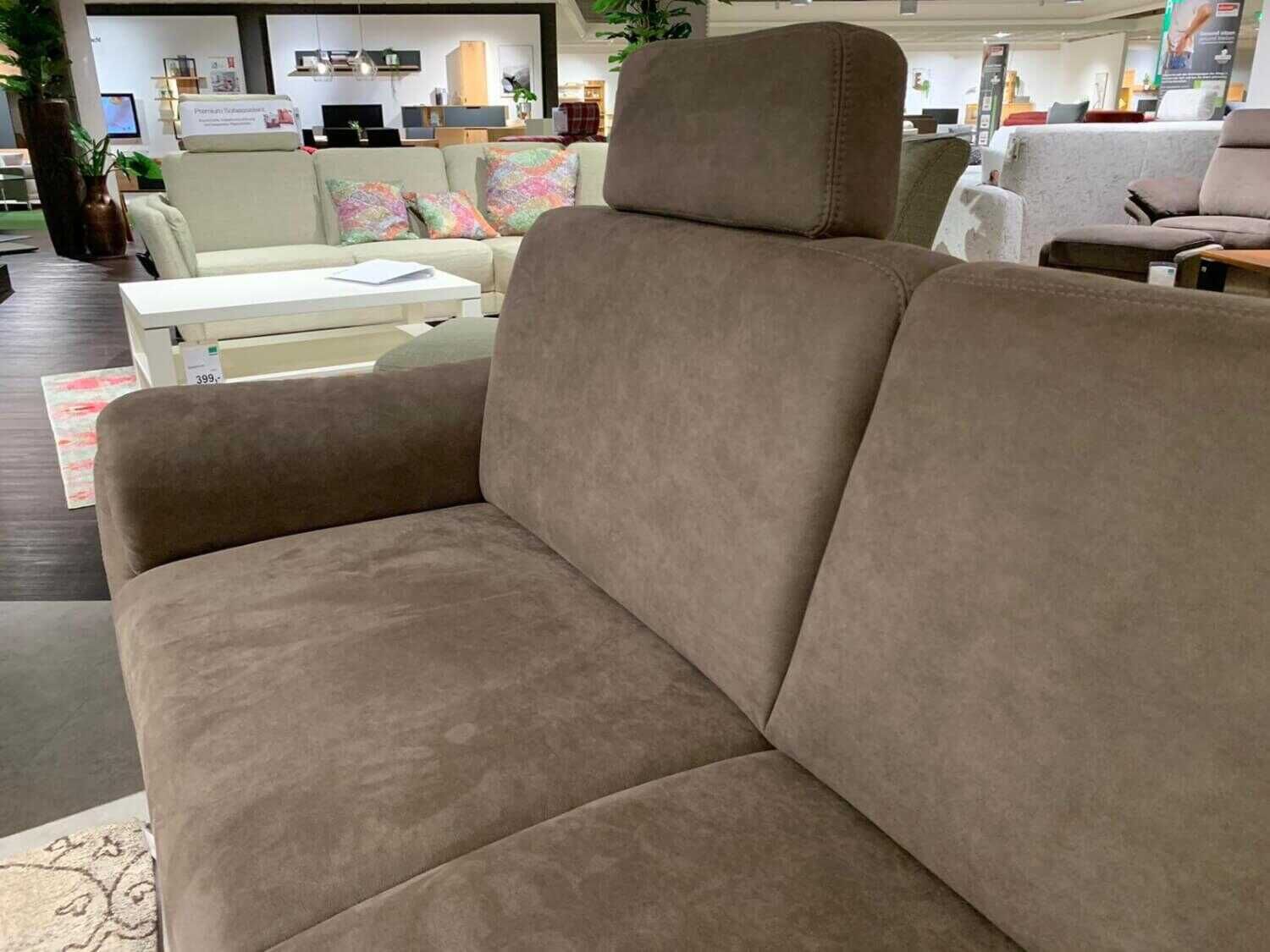 Ponsel - Garnitur S266 System 10 Stoff Beige Anthrazit 2 Sofas 1  Sessel - 4