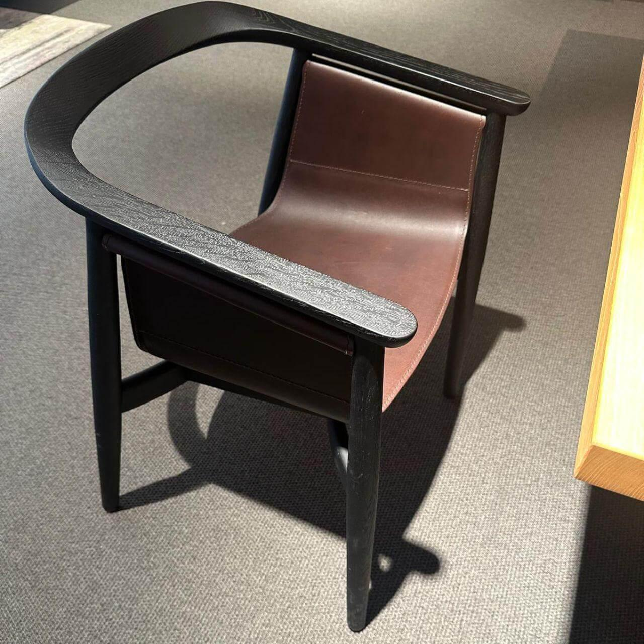 Zeitraum - Stuhl Pelle Cord Eiche Graphitschwarz Kernleder Schwarz (28 Stück vorhanden) - 5