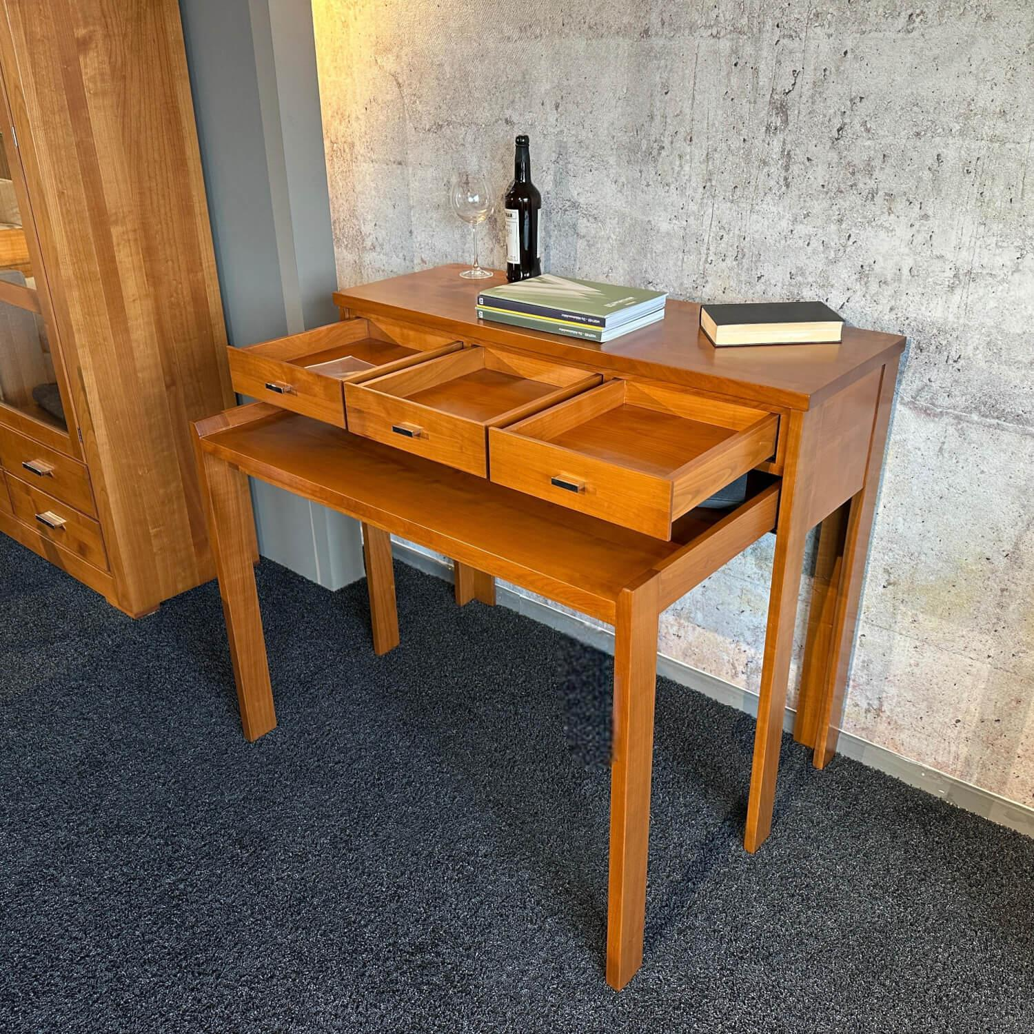 Form Exclusiv - Sekretärtisch Bordeaux 170598 Euro Kirsche Zeder Samtreflex Beschläge Poliert Und Vernickelt Ausziehbar - 2