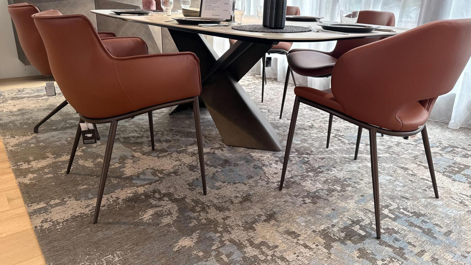 Cattelan Italia - Teppich Radja Baumwolle Und Chenille Mit Relief Struktur Grau Braun - 3