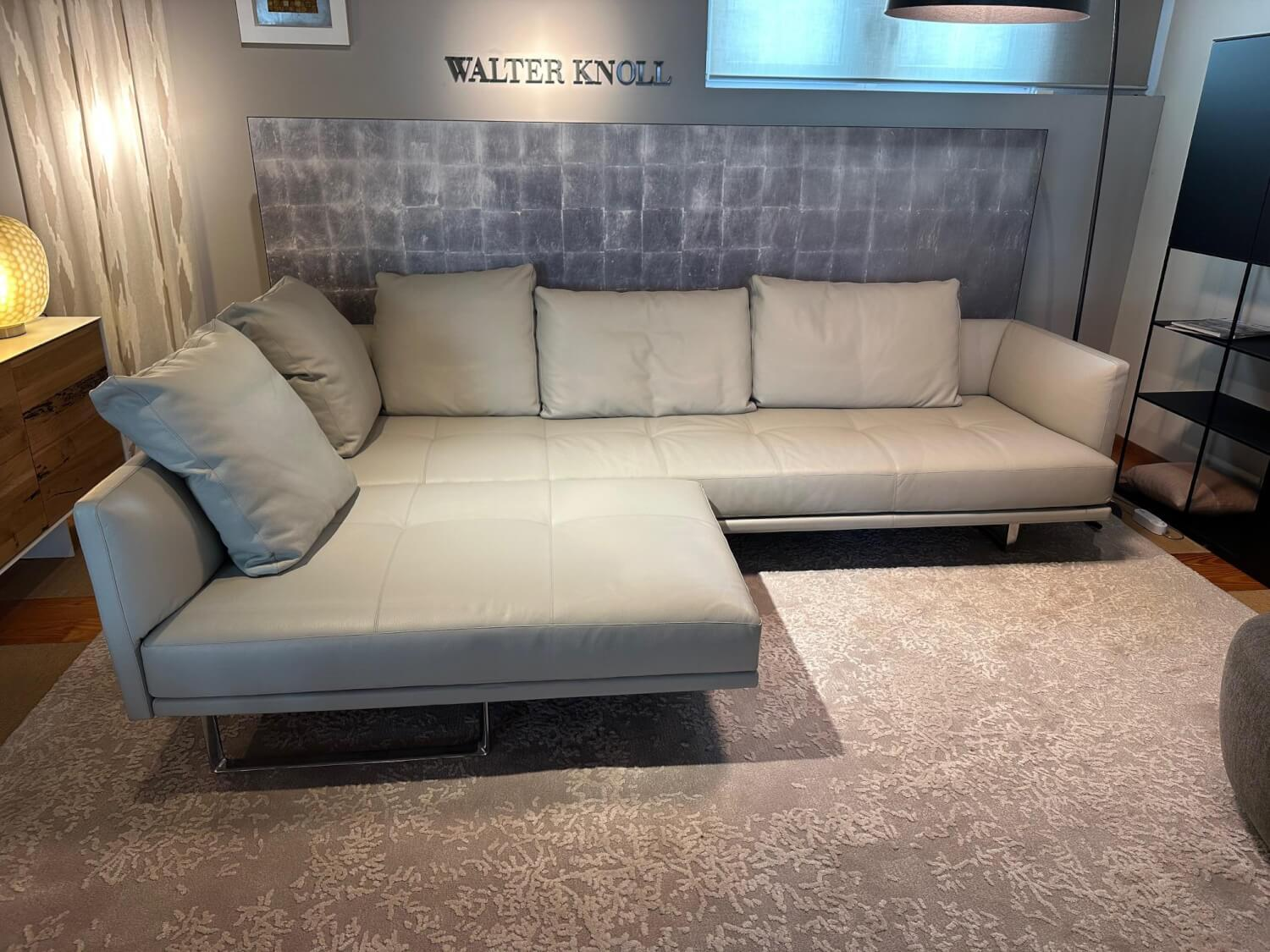 Walter Knoll - Prime Time Leder Rodeo Soft 1416 Quartz Creme Grau Kufen Aluminium Chrom - 10