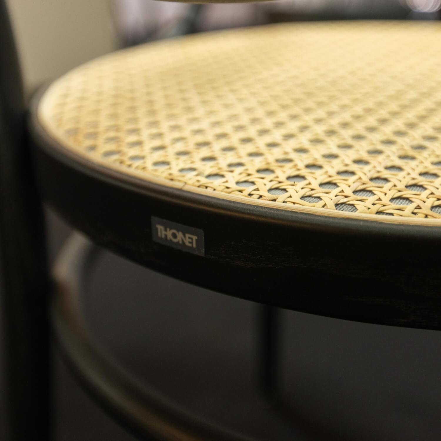 Thonet - Stuhl 210R Pure Rohrgeflecht Mit Verstärkungsgewebe Untergestell Esche Schwarz Lackiert - 4