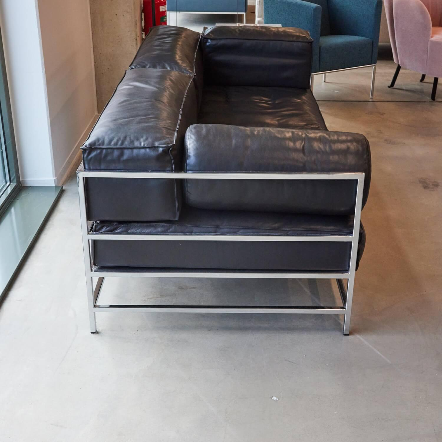 Brühl - Sofa Easy Pieces Forever Leder Ranchero Schwarz Gestell Chrom Glänzend - 5