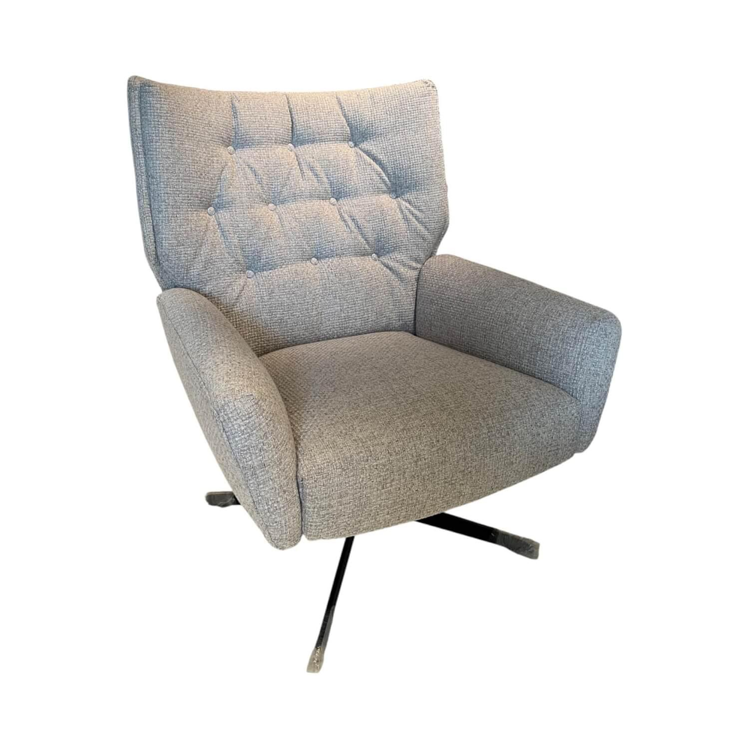 Comfort Republic - Drehsessel Maximilian Stoff Catona 2a Beige Gestell Metall Schwarz - 1