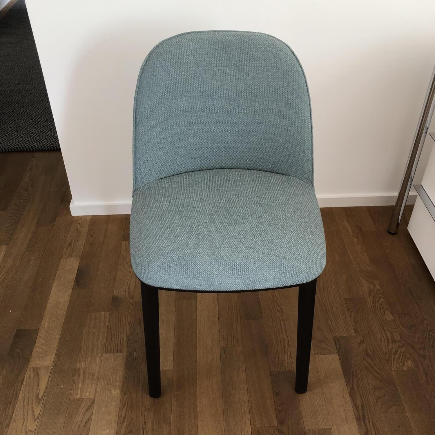 Vitra - Stuhl Softshell Side Chair Stoff Credo Delfin Stahlblau - 6