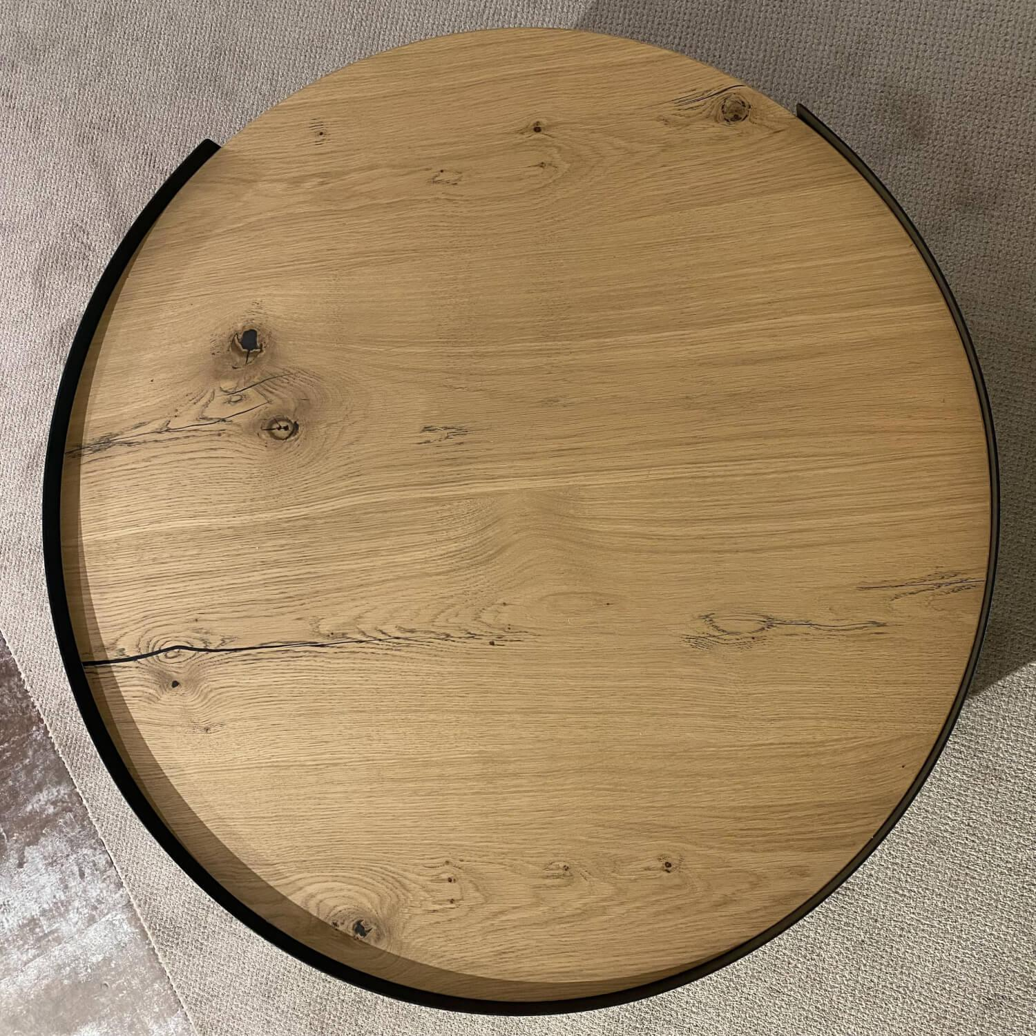 Gwinner - Couchtisch Style Balkeneiche natur mit Rollen - 2