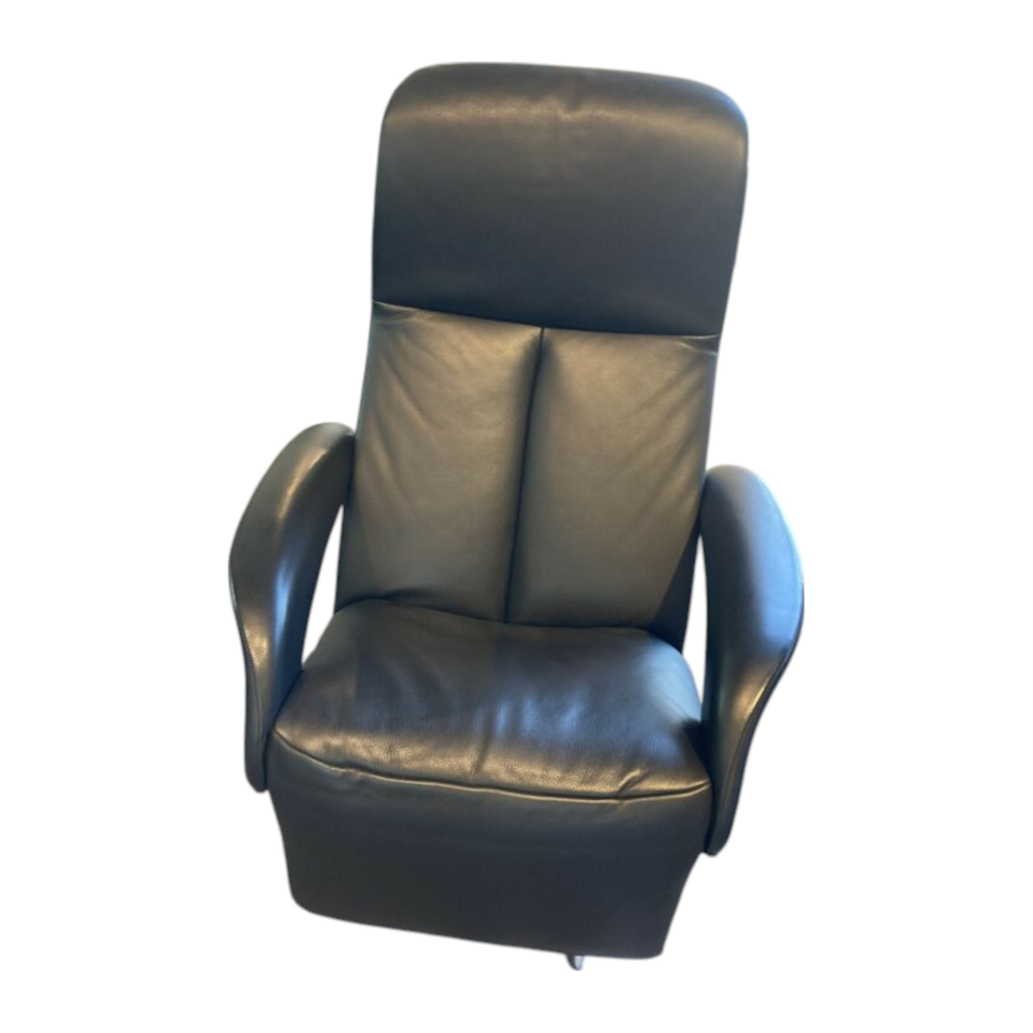 Jori - Relaxsessel Symphony Leder Celia Nero 5-Sternfuß Aluminium mit manueller Verstellfunktion - 1