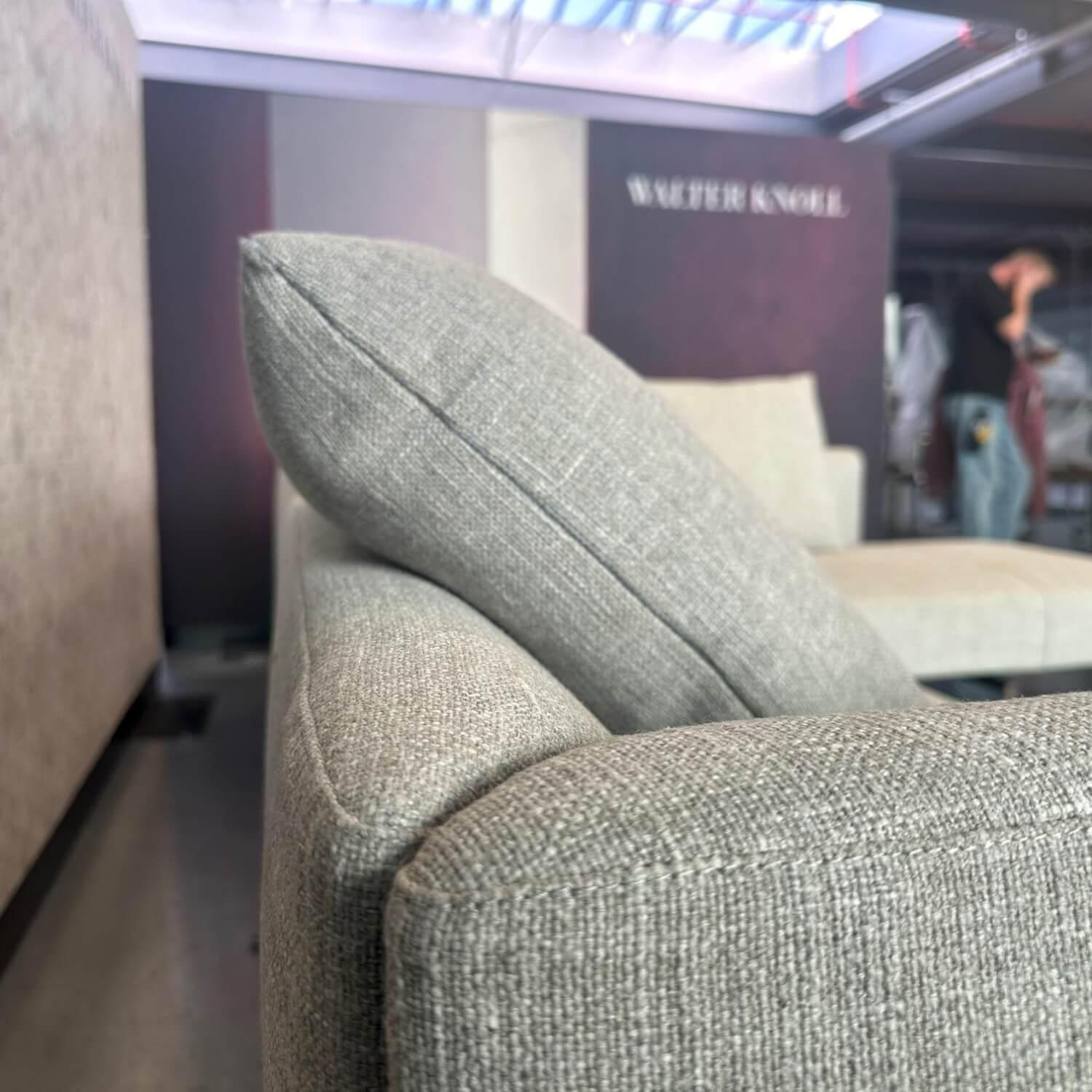 Walter Knoll - Ecksofa Muud Stoff Canto Pearl Beige Kufen Metall Matt Schwarz Pulverbeschichtet Mit Stoppgleitern - 2