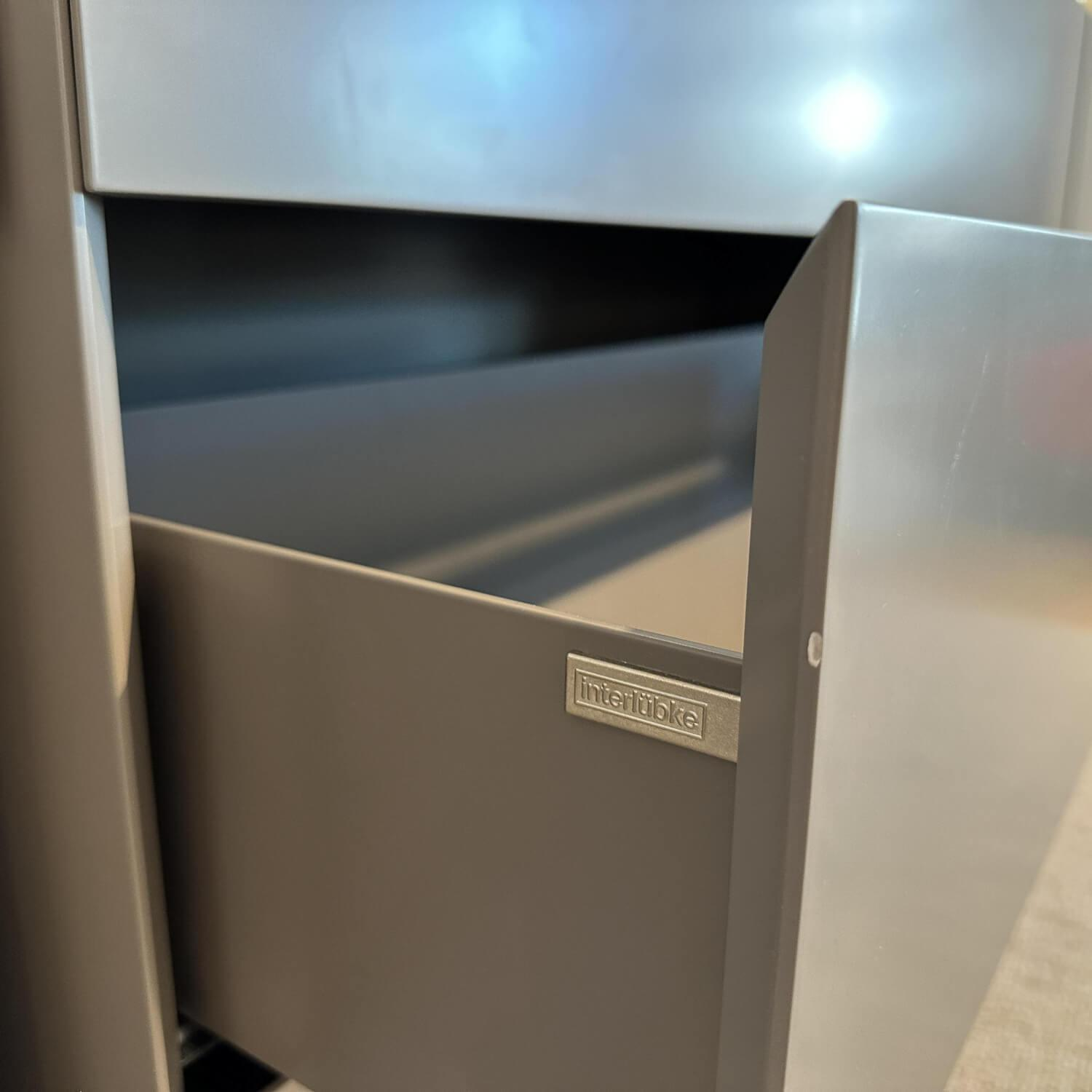 Interlübke - Sideboard Mell Mattlack Grau Flintgrau M24 Platte Esche Achat B73 - 2