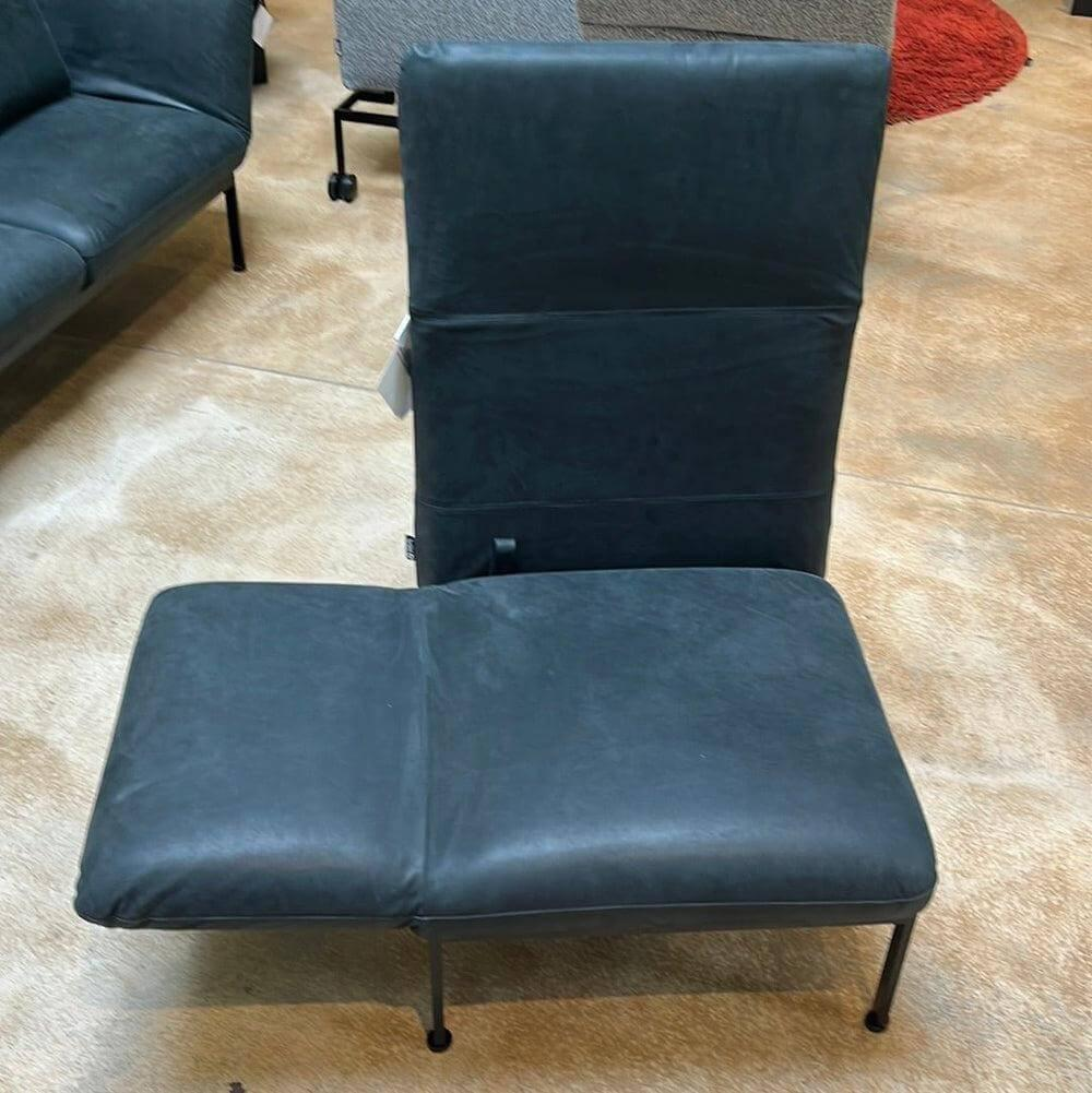 Brühl - Sessel Roro Small Leder Glove Schwarz Gestell Schwarz Pulverbeschichtet Mit Rollen Schwarz - 5
