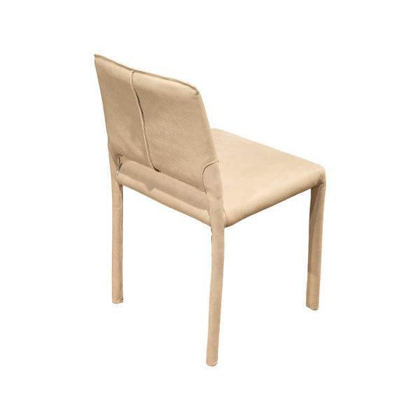 Riva1920 - 4er Set Stuhl Kau Soft Leder Camoscio Beige Gestell Metallrahmen Mit Leder Bezogen Beige - 3