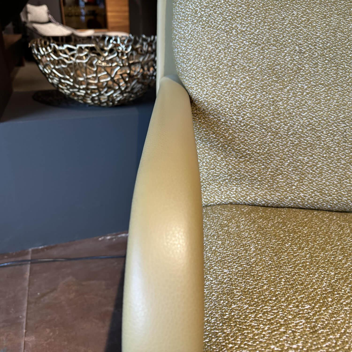 Leolux - Sessel Kudo Two R24 150 Stoff Mondo Oro Grün Gestell Leder Ceras Camel Beige Gelb Fuß Epoxy E2500 Taupe Silk Grau Mit Hocker - 2