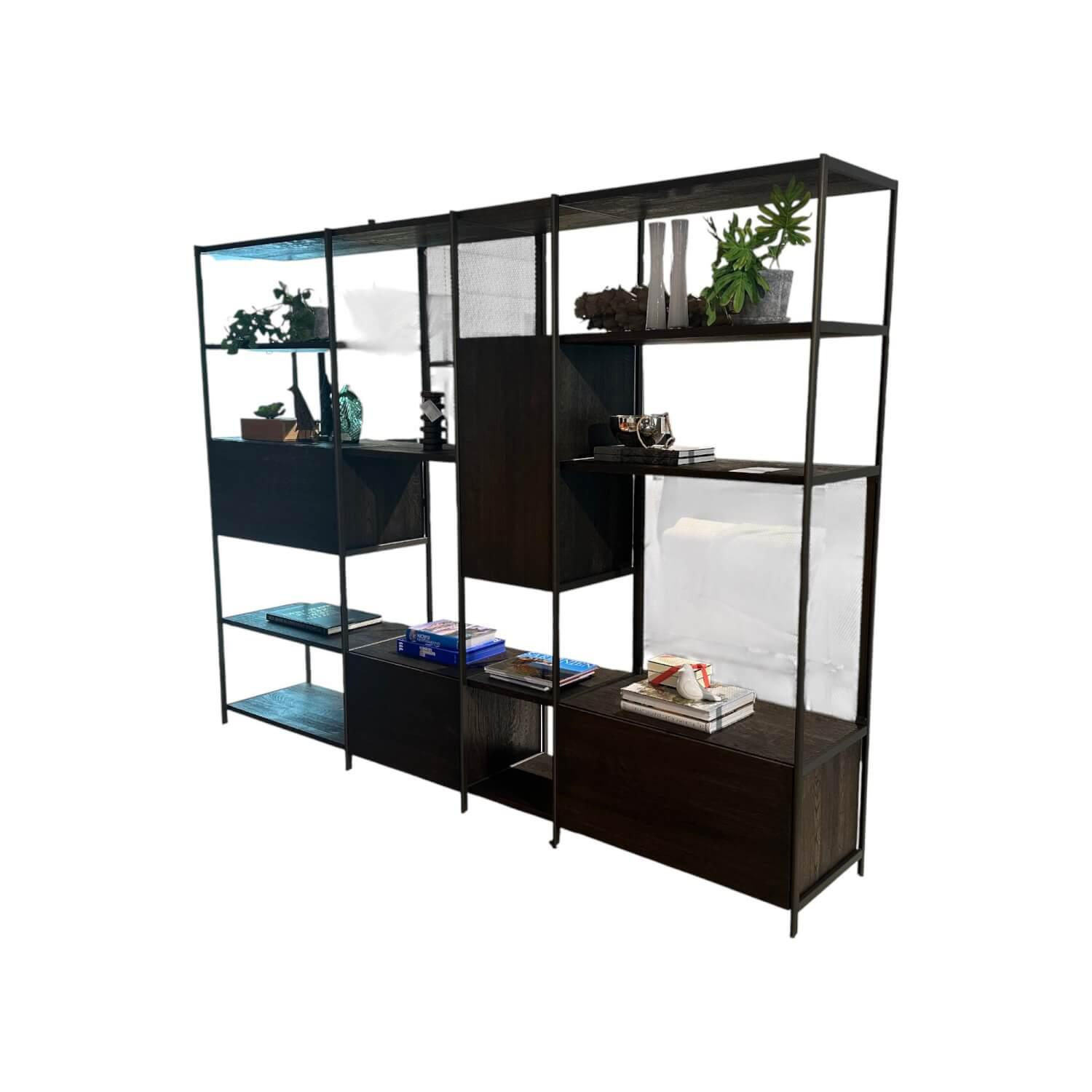 Janua - Regalsystem BC 06 RooM68 Eiche Geräuchert Anthrazit Geölt Und Aluminium Bronze Eloxiert - 1