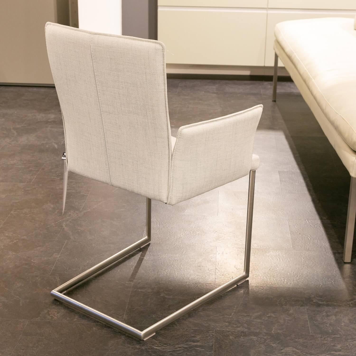 WK Wohnen - Upholstered Bench With Armchair And 3 Chairs Leather Toledo Pearl White Cream - 16