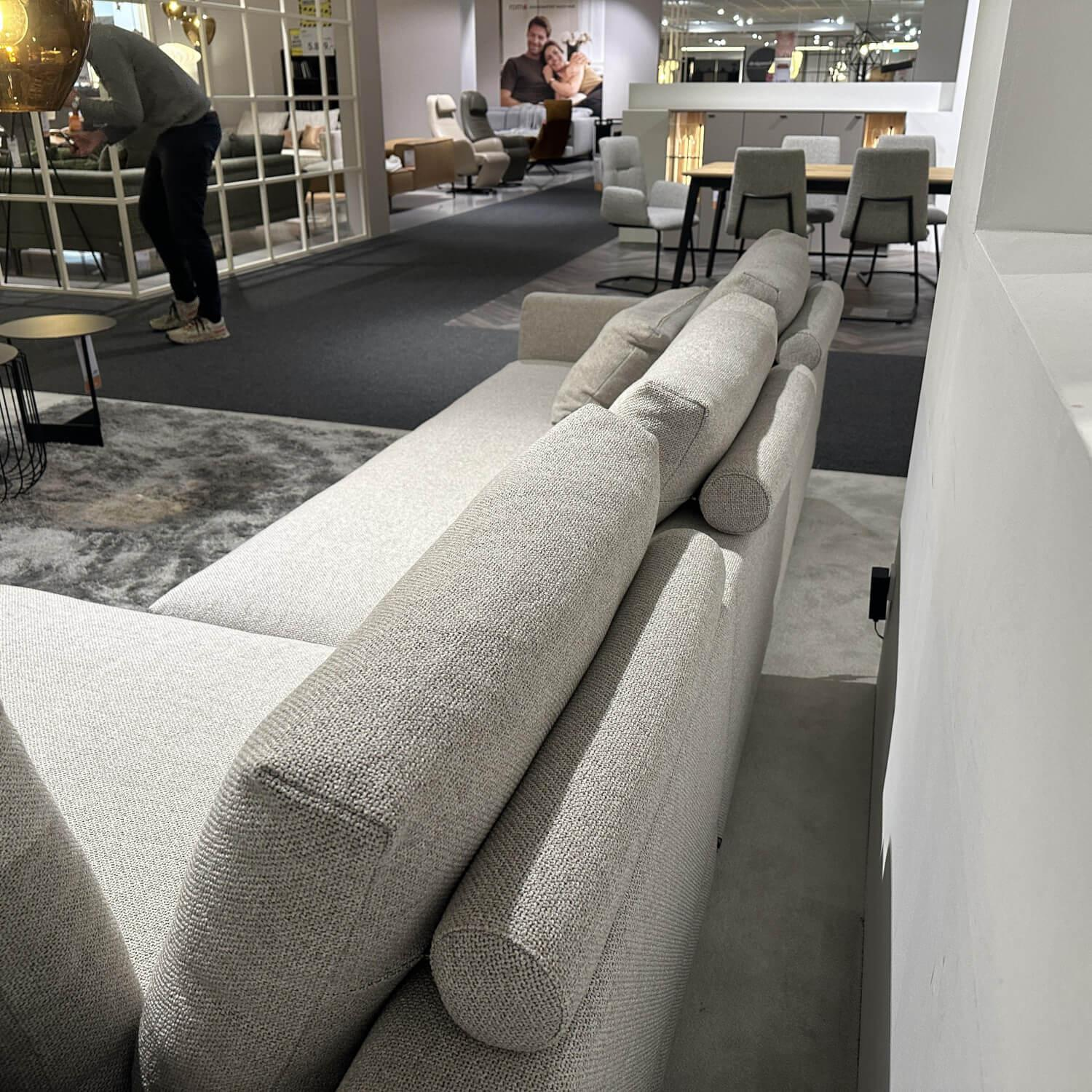 WK Wohnen - Ecksofa WK 592 Stoff Isabella Muschel Grau Verdeckter Gleiter - 5