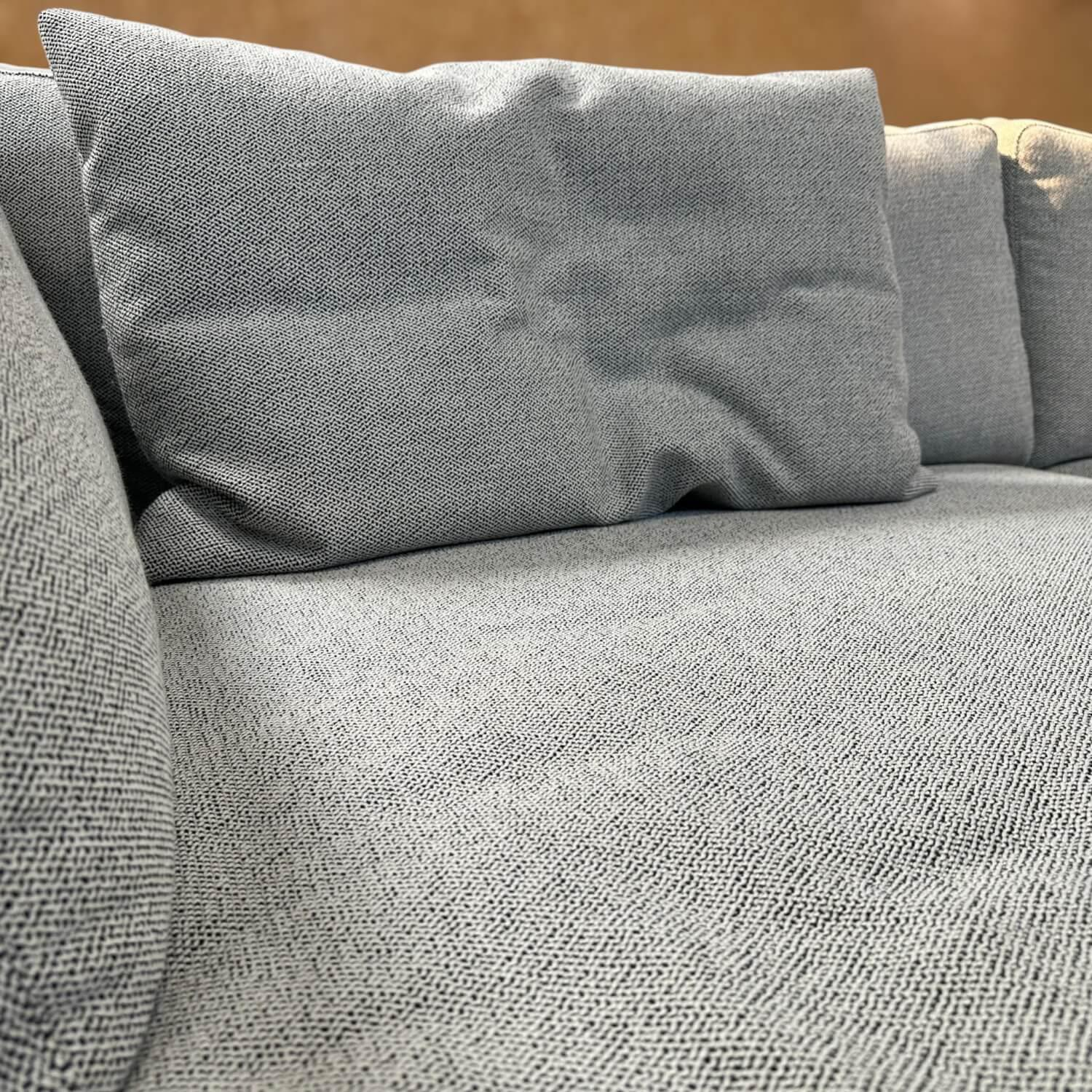 COR - Ecksofa Conseta Bodenfrei Stoff 8071 Salz Pfeffer Weiß Schwarz Schmalfuß Buschgrün Inklusive Kuschelkissen - 6