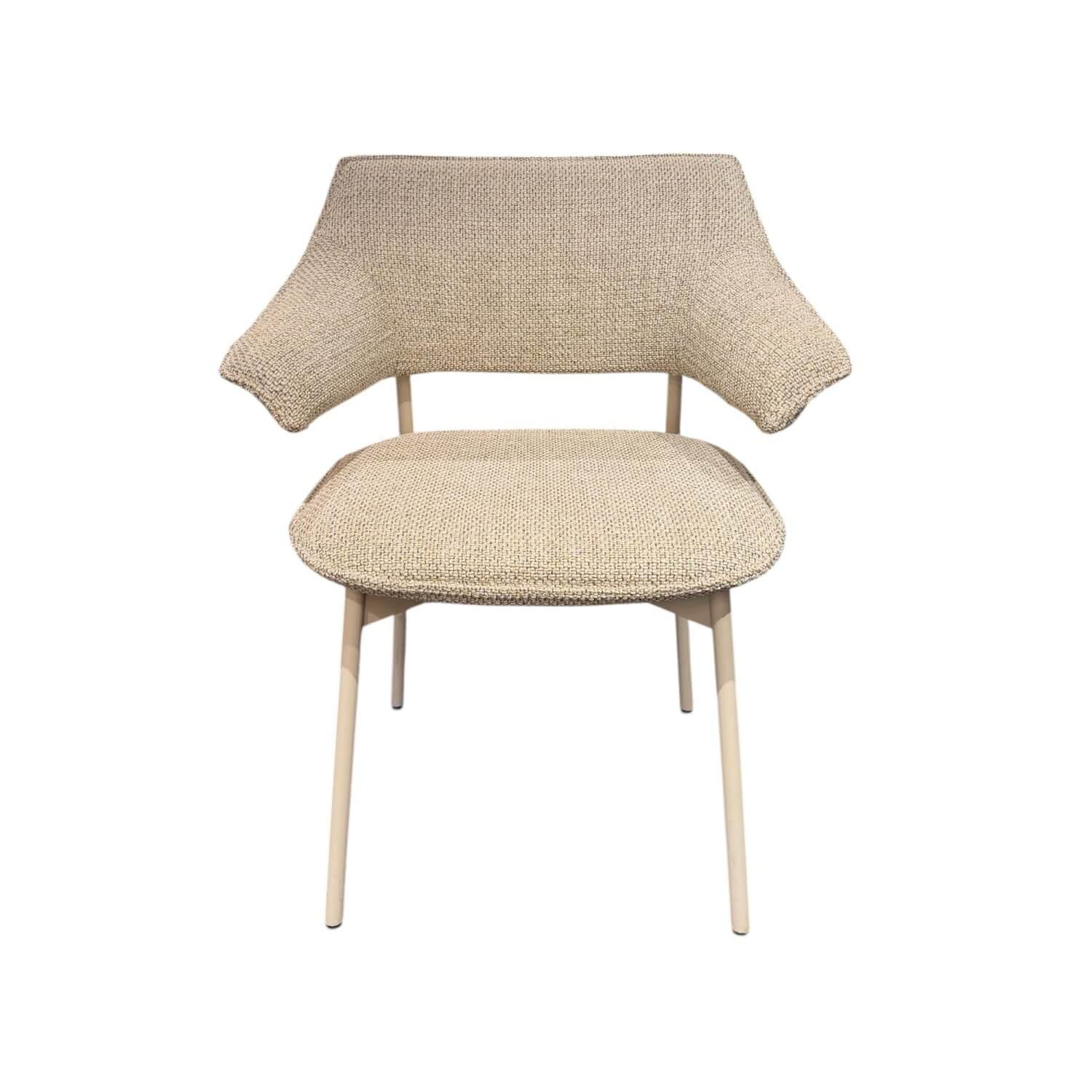 himolla - Armlehnstuhl Dining 1471 Stoff 24 Ono Playa Beige Gestell Metall Beige Pulverbeschichtet - 1
